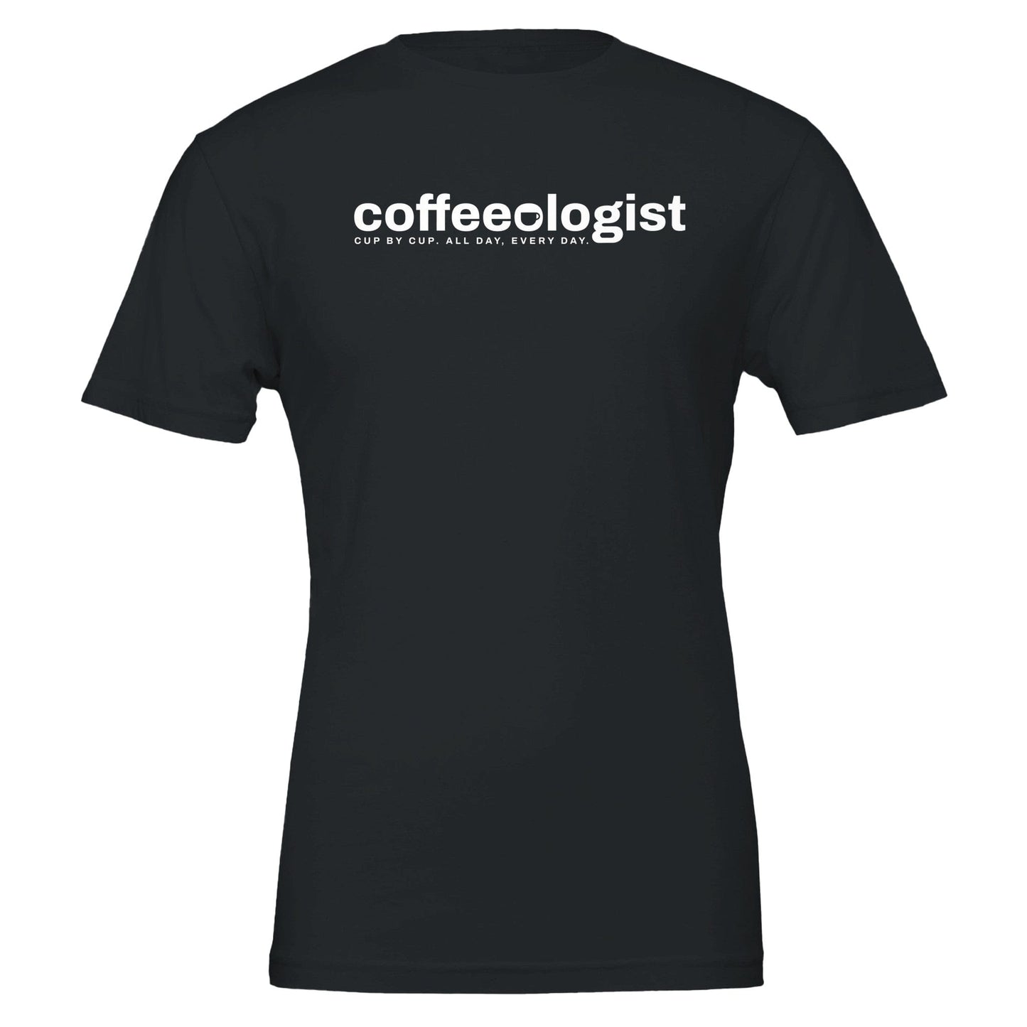 Good Bean Gifts "Coffeeologist" T-Shirt – Cup by Cup, All Day Every Day Black / S