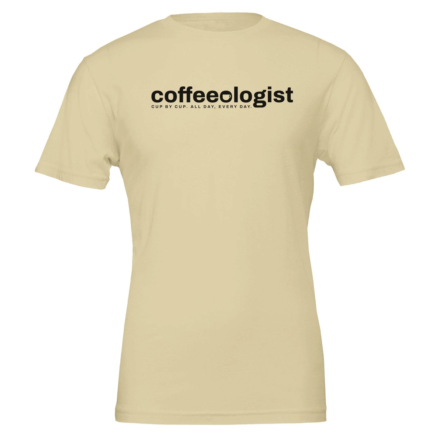 Good Bean Gifts "Coffeeologist" T-Shirt – Cup by Cup, All Day Every Day Natural / S