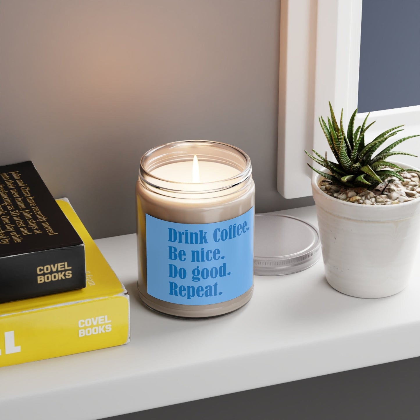 Good Bean Gifts "Drink Coffee, Be Nice, Do Good, Repeat" Scented Candles, 9oz