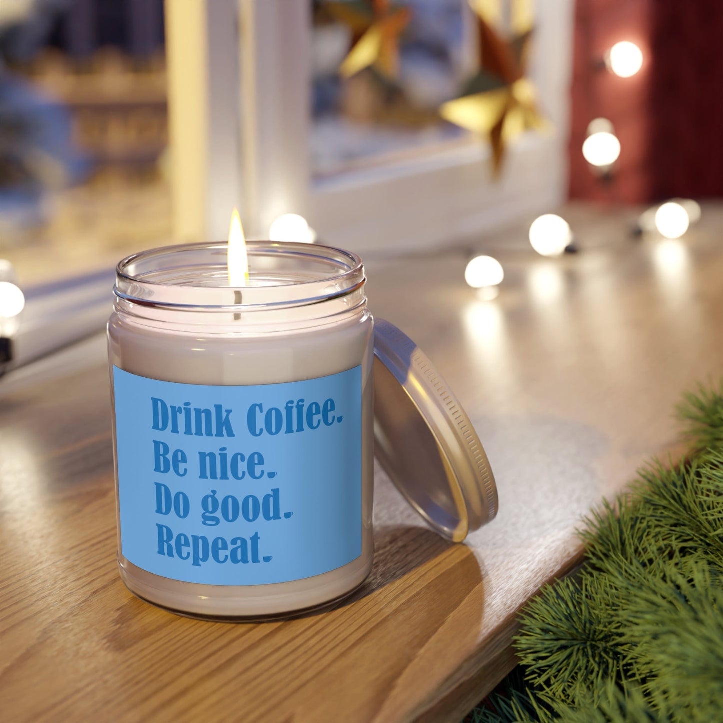 Good Bean Gifts "Drink Coffee, Be Nice, Do Good, Repeat" Scented Candles, 9oz