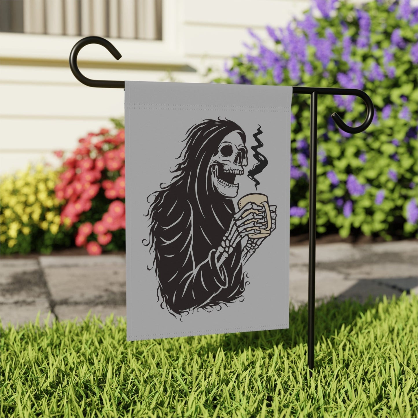 Good Bean Gifts "Grim Reaper's Roast" House Banner (Grey background) 12'' × 18''