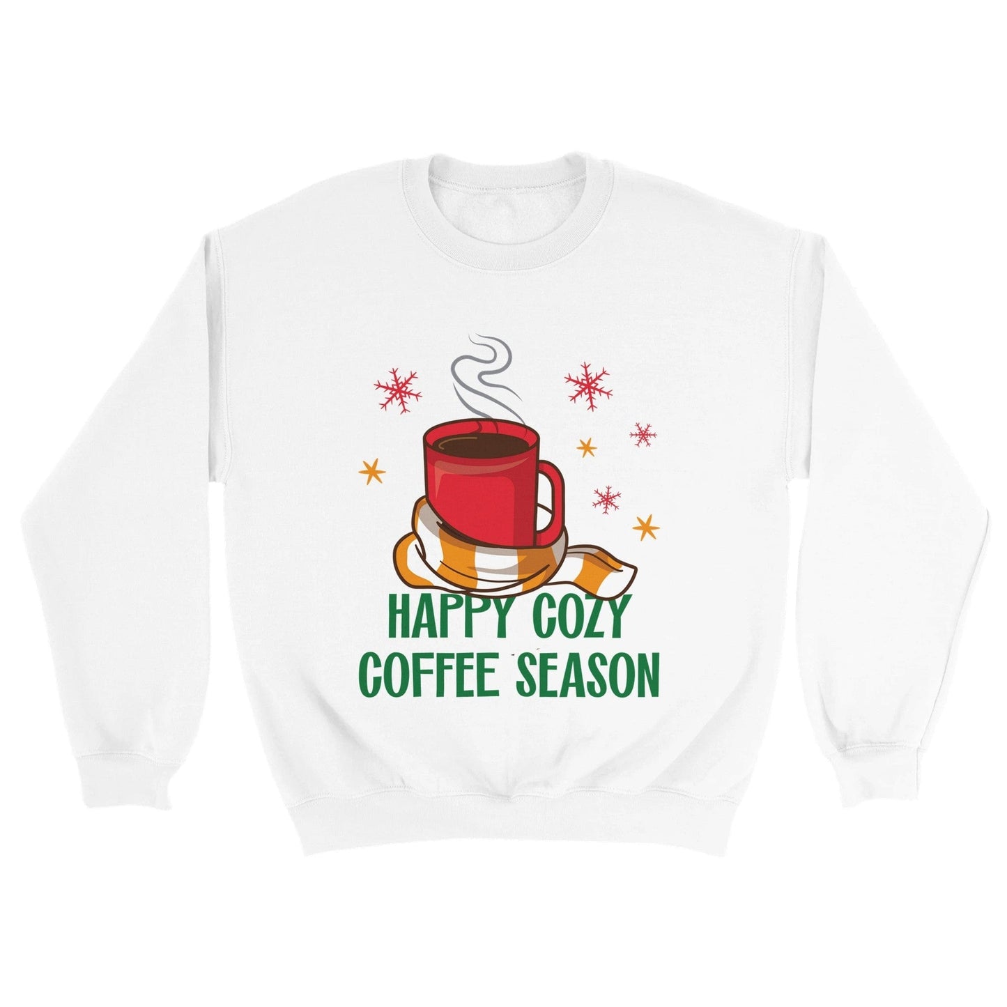Good Bean Gifts Happy Cozy Coffee Season - Classic Unisex Crewneck Sweatshirt White / M