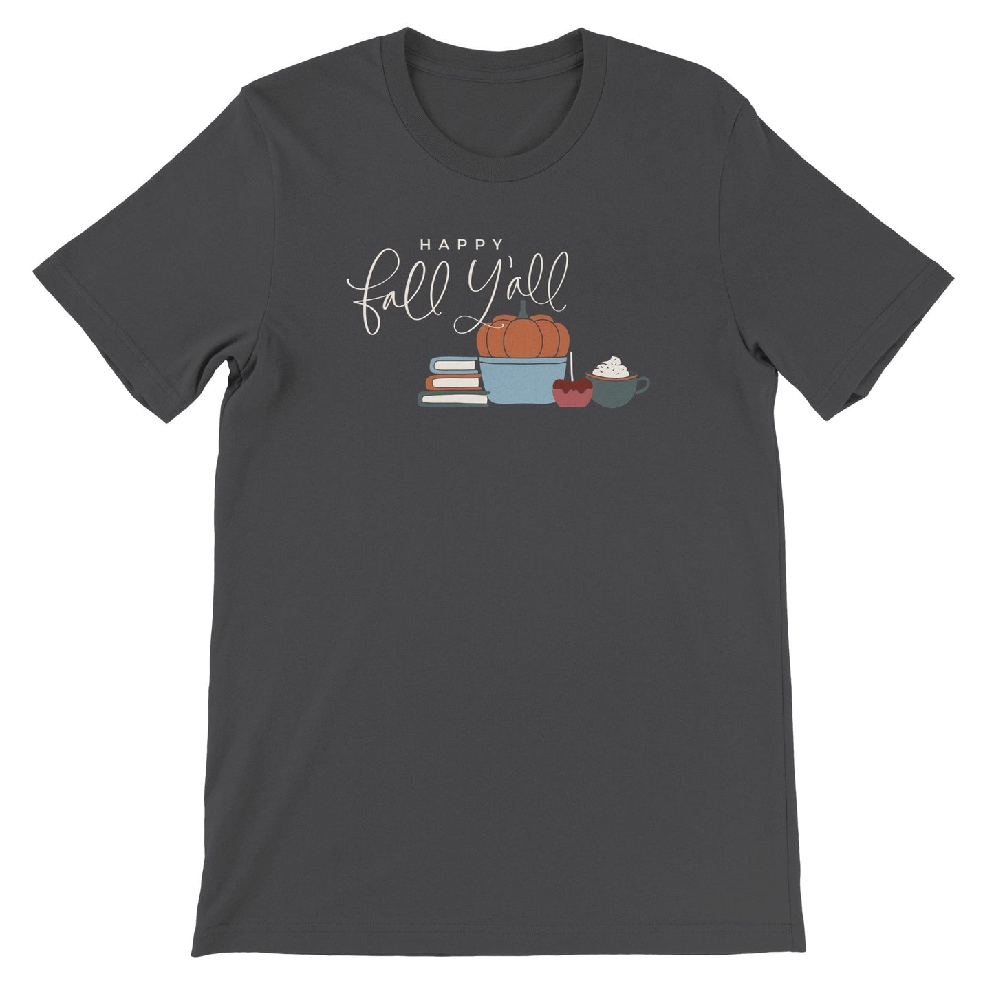 Good Bean Gifts "Happy Fall, Y'all " Unisex Crewneck T-shirt Dark Grey / S