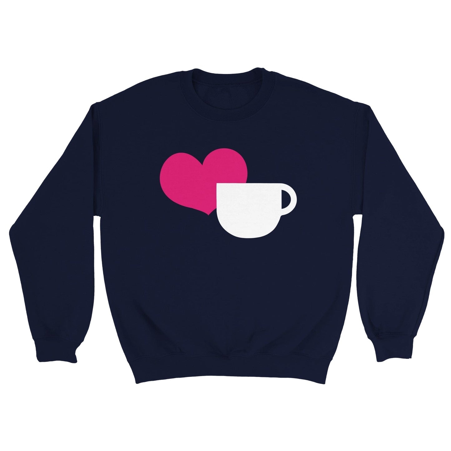 Good Bean Gifts Heart + Coffee Cup - Classic Unisex Crewneck Sweatshirt S / Navy