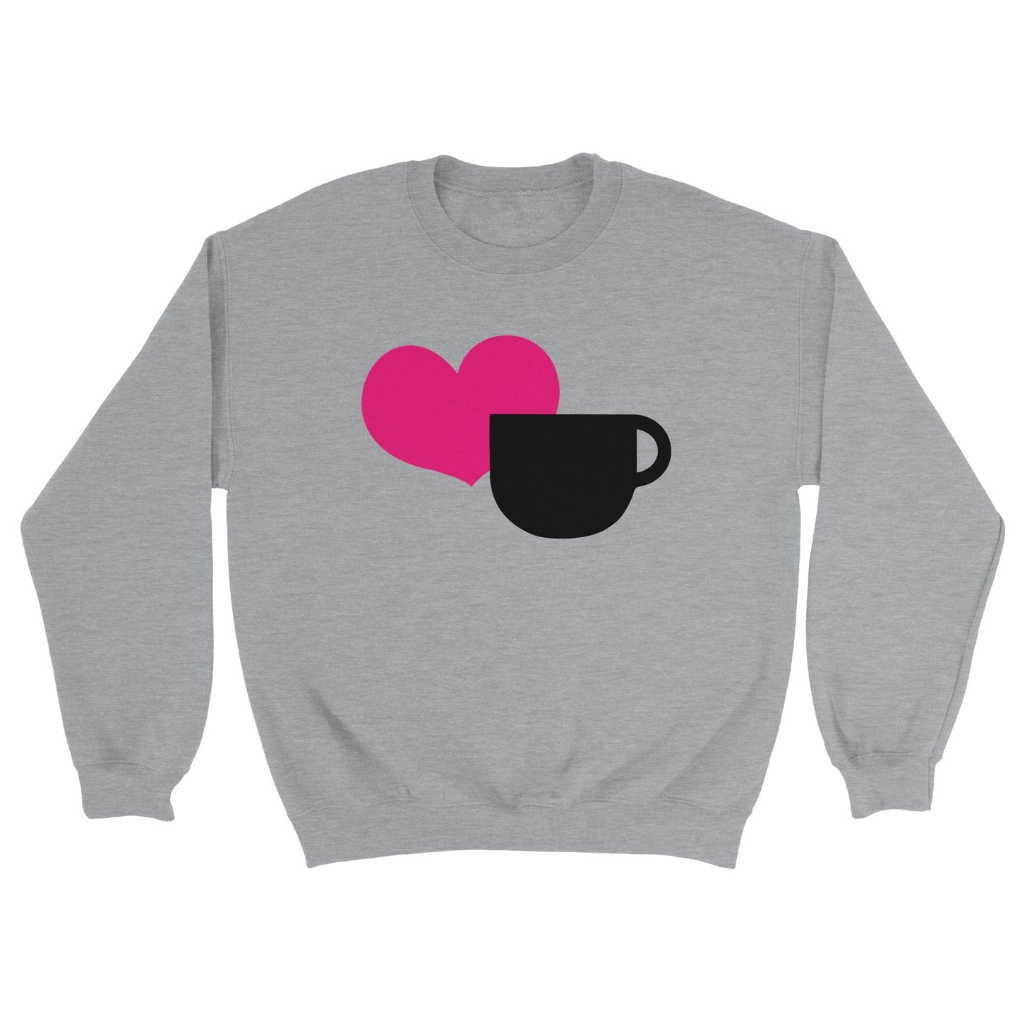 Good Bean Gifts Heart + Coffee Cup - Classic Unisex Crewneck Sweatshirt S / Sports Grey