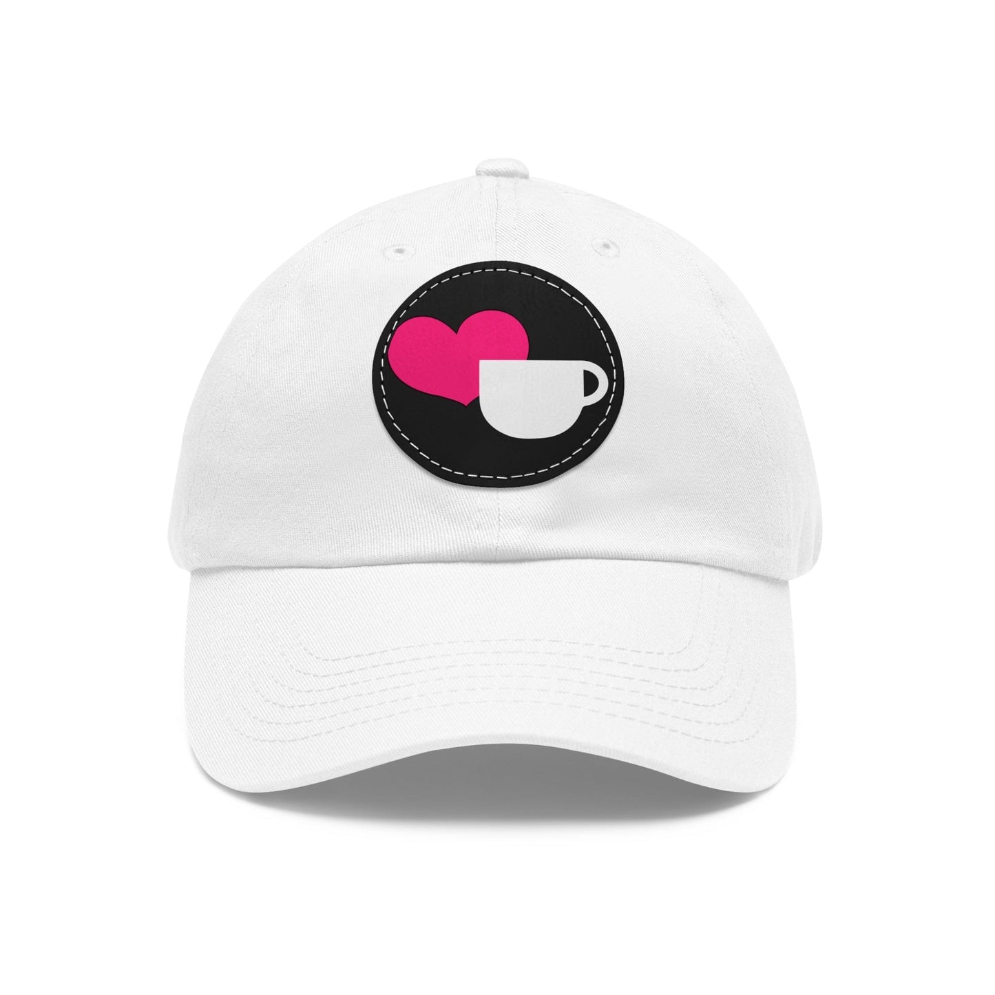 Good Bean Gifts Heart + Coffee Cup with Leather Patch (Round)
