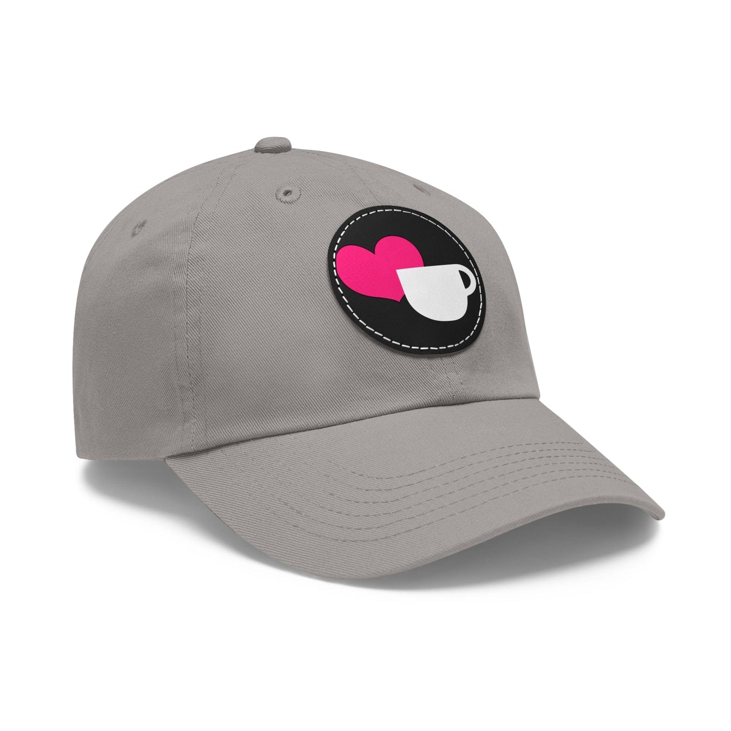 Good Bean Gifts Heart + Coffee Cup with Leather Patch (Round)
