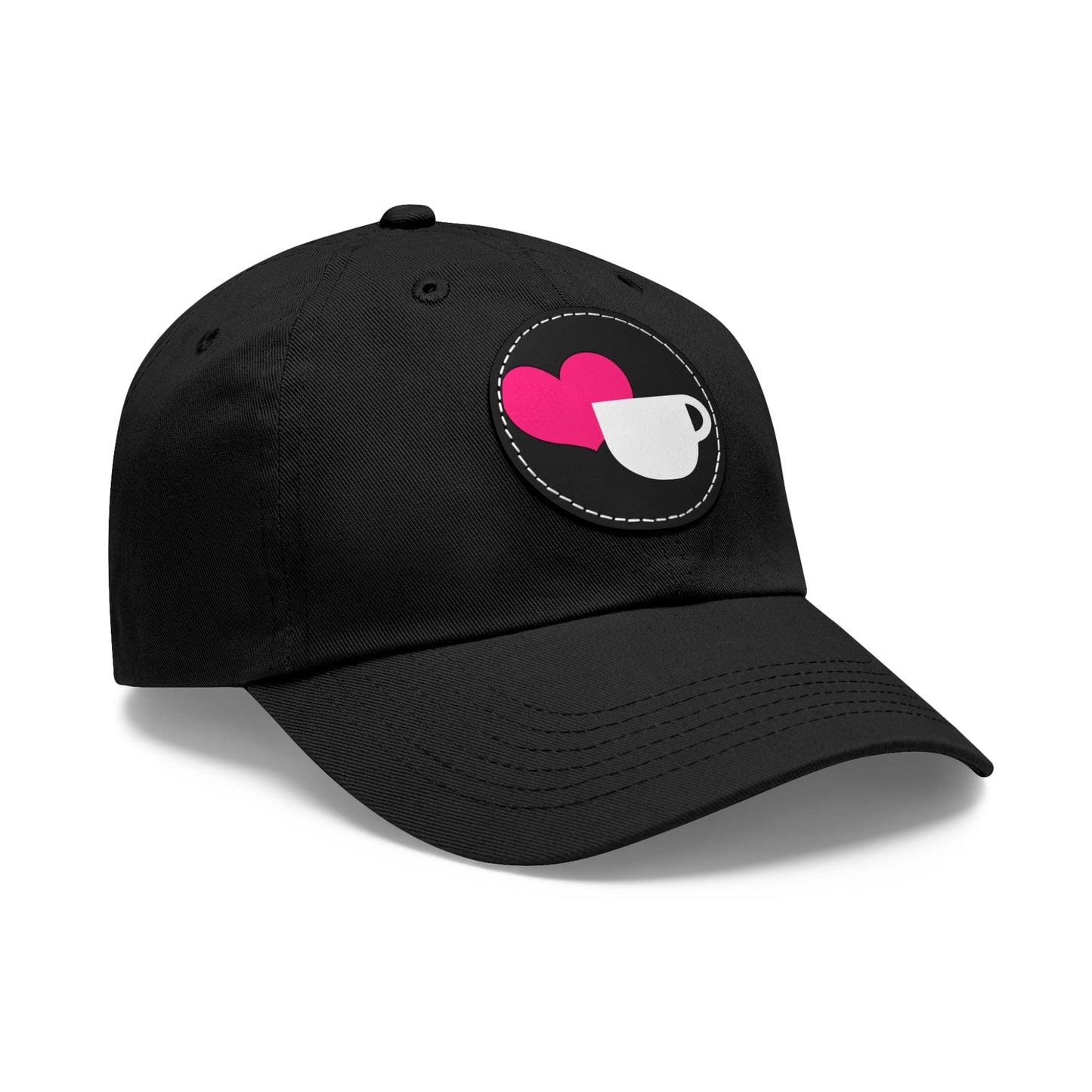 Good Bean Gifts Heart + Coffee Cup with Leather Patch (Round)