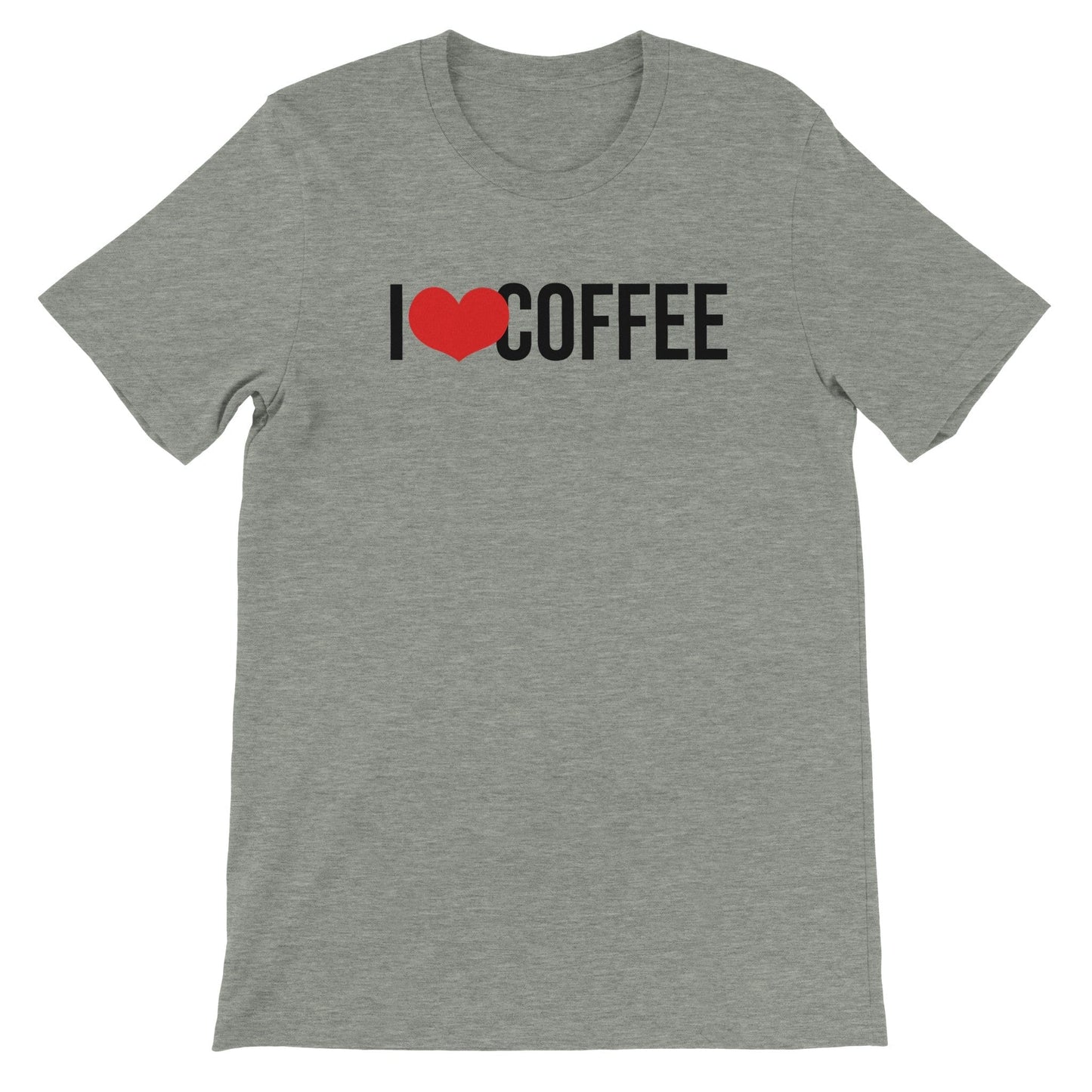 Good Bean Gifts I "Heart" Coffee Premium Unisex Crewneck T-shirt Athletic Heather / S