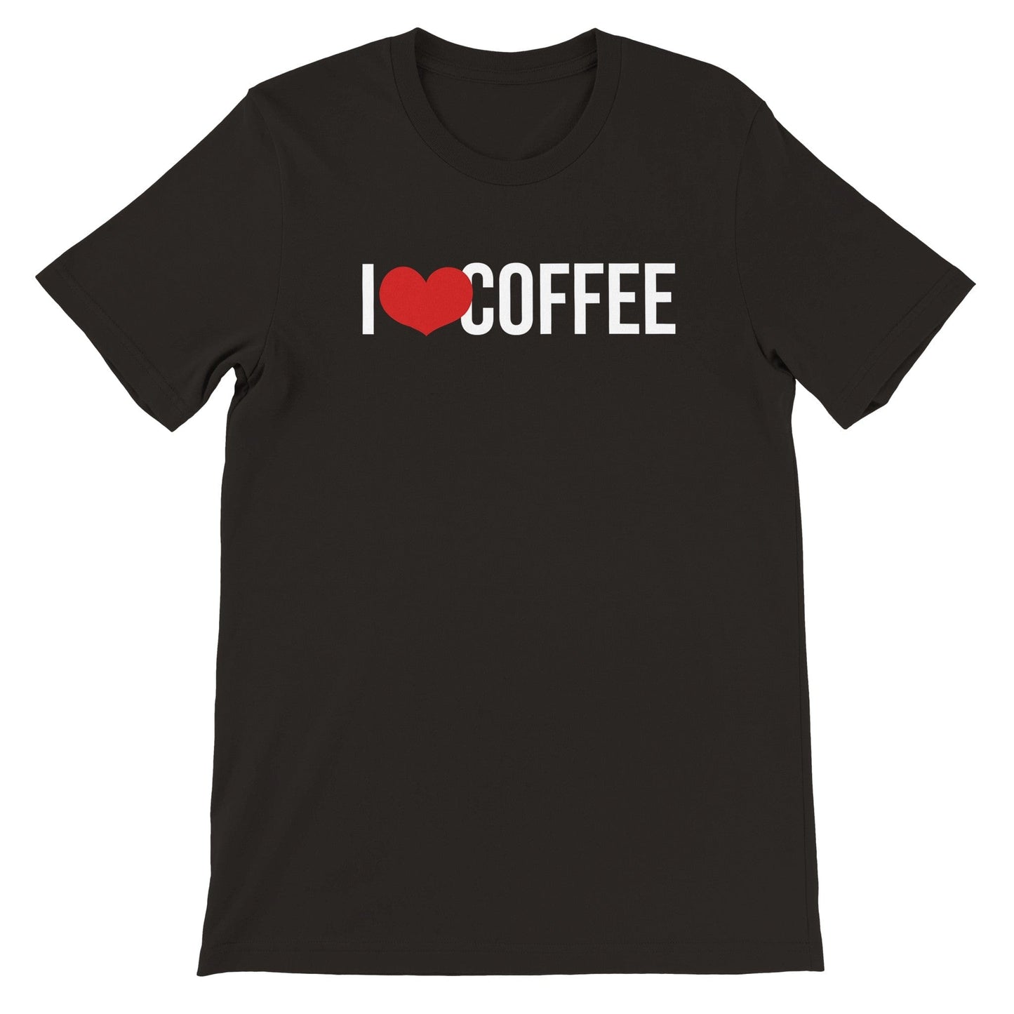 Good Bean Gifts I "Heart" Coffee Premium Unisex Crewneck T-shirt Black / S