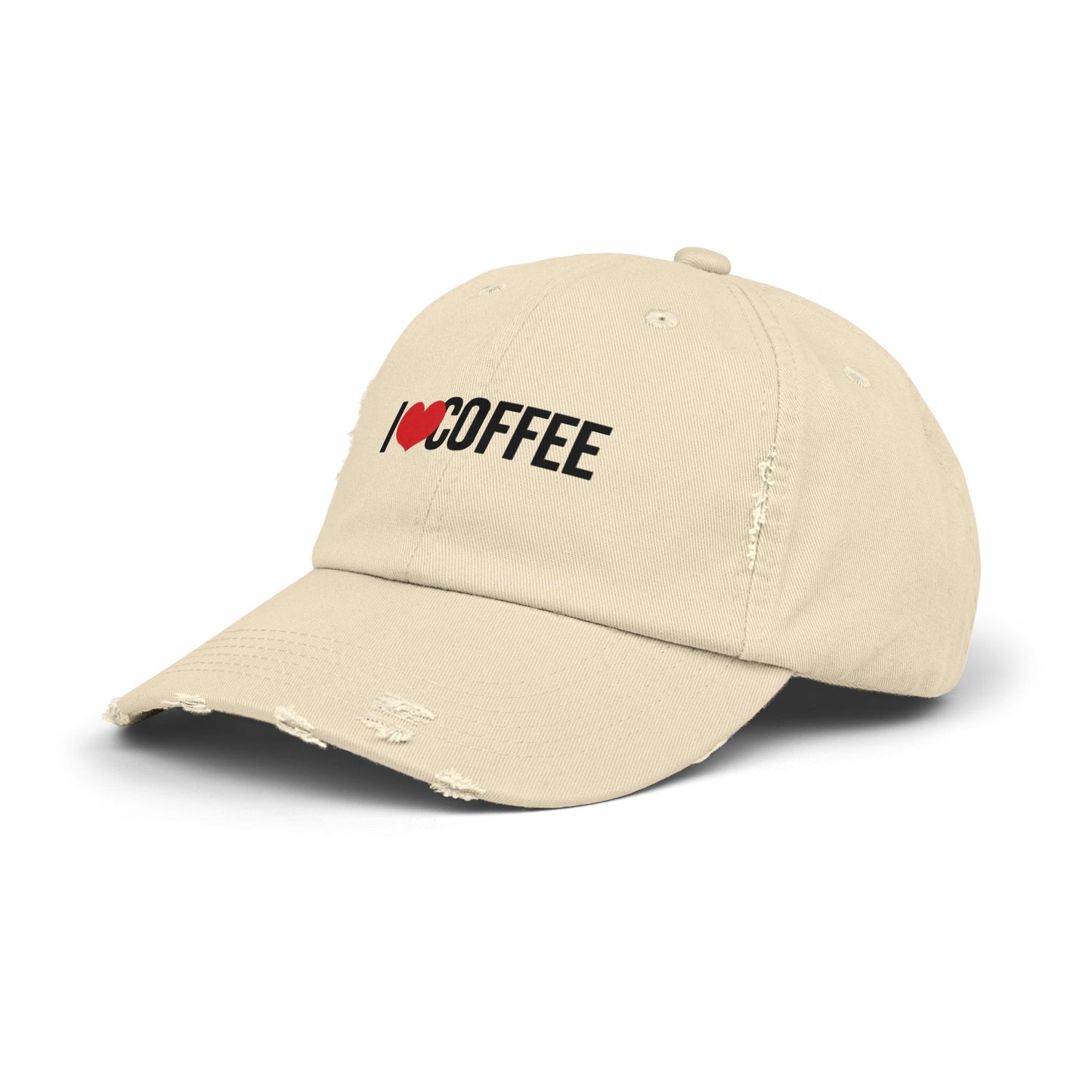 Good Bean Gifts " I Heart Coffee" Unisex Distressed Cap