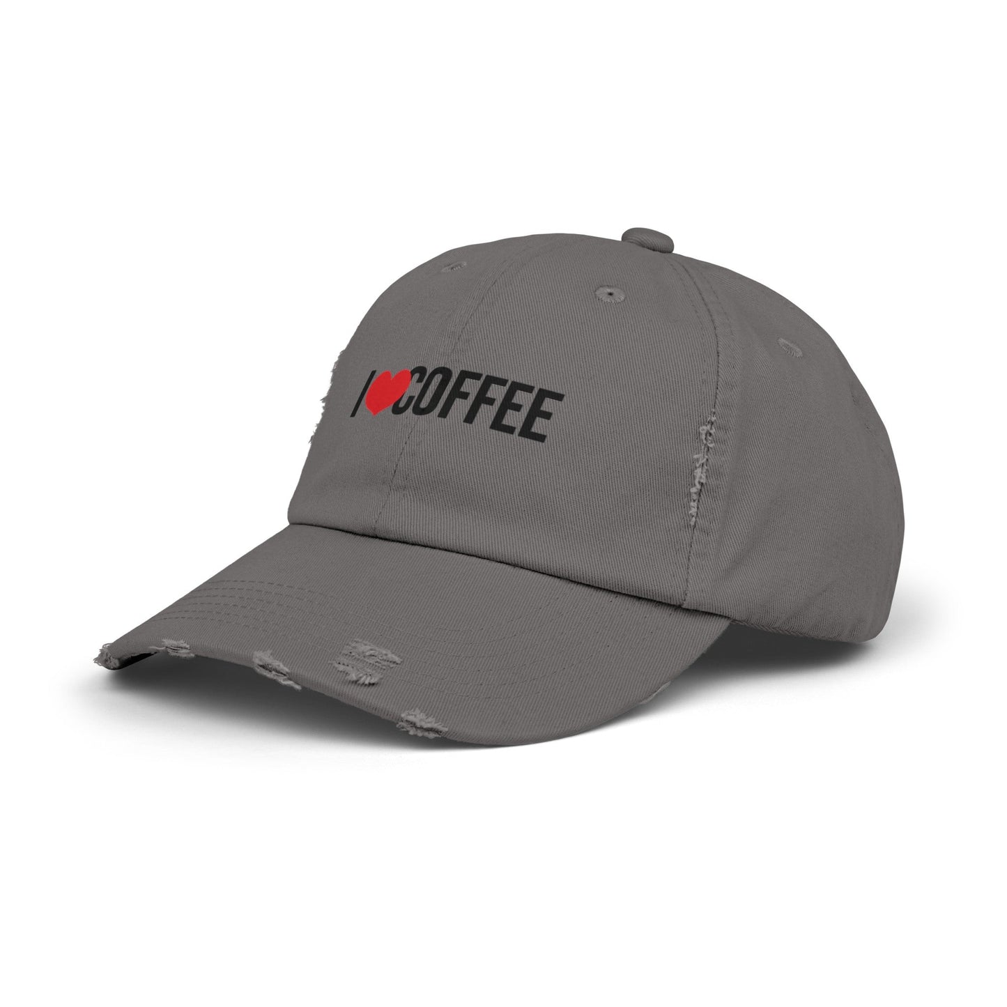 Good Bean Gifts " I Heart Coffee" Unisex Distressed Cap