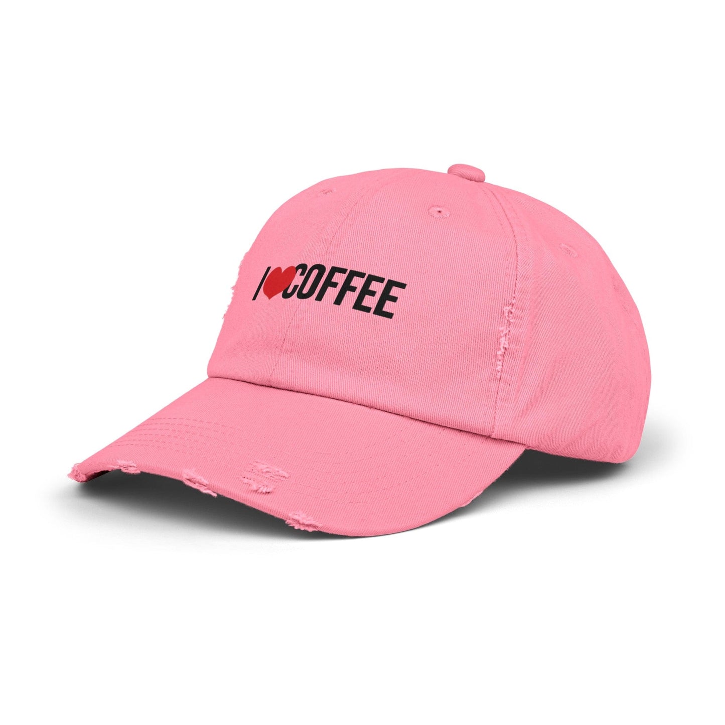 Good Bean Gifts " I Heart Coffee" Unisex Distressed Cap