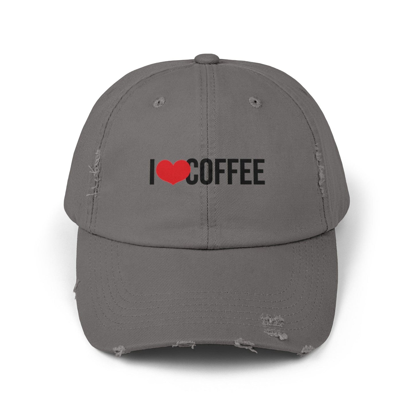 Good Bean Gifts " I Heart Coffee" Unisex Distressed Cap Nickel / One size