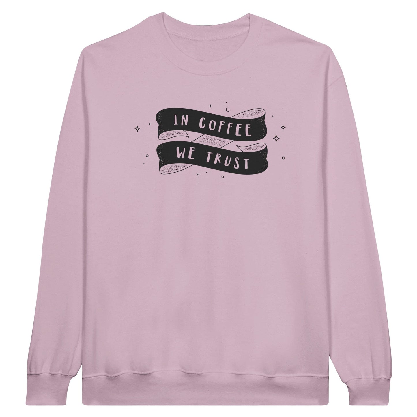 Good Bean Gifts "In Coffee We Trust" Classic Unisex Crewneck Sweatshirt Light Pink / S