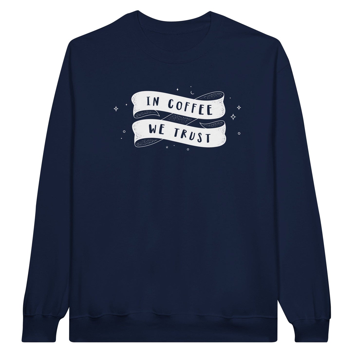 Good Bean Gifts "In Coffee We Trust" Classic Unisex Crewneck Sweatshirt Navy / S