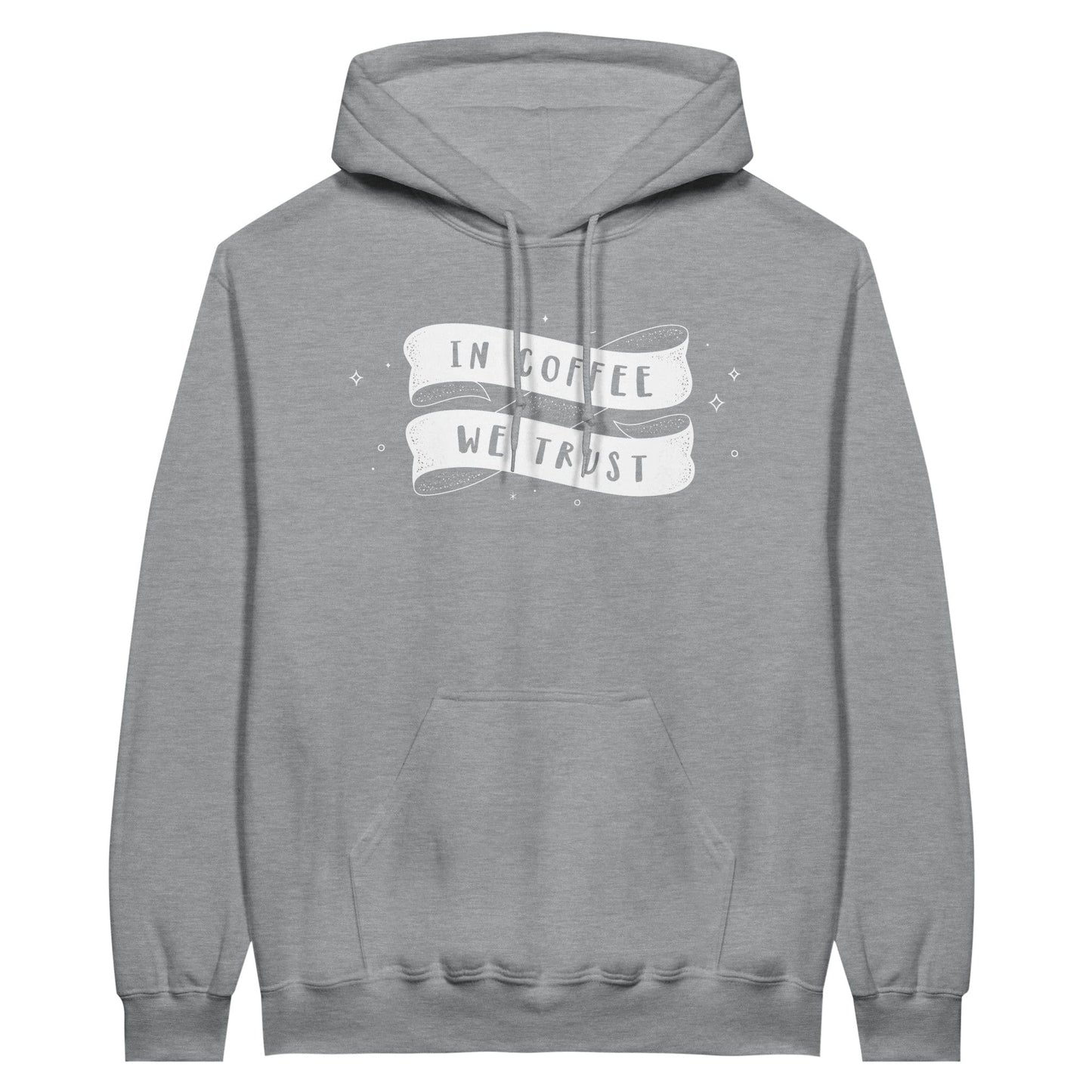 Good Bean Gifts "In Coffee We Trust" Classic Unisex Pullover Hoodie Sports Grey / S