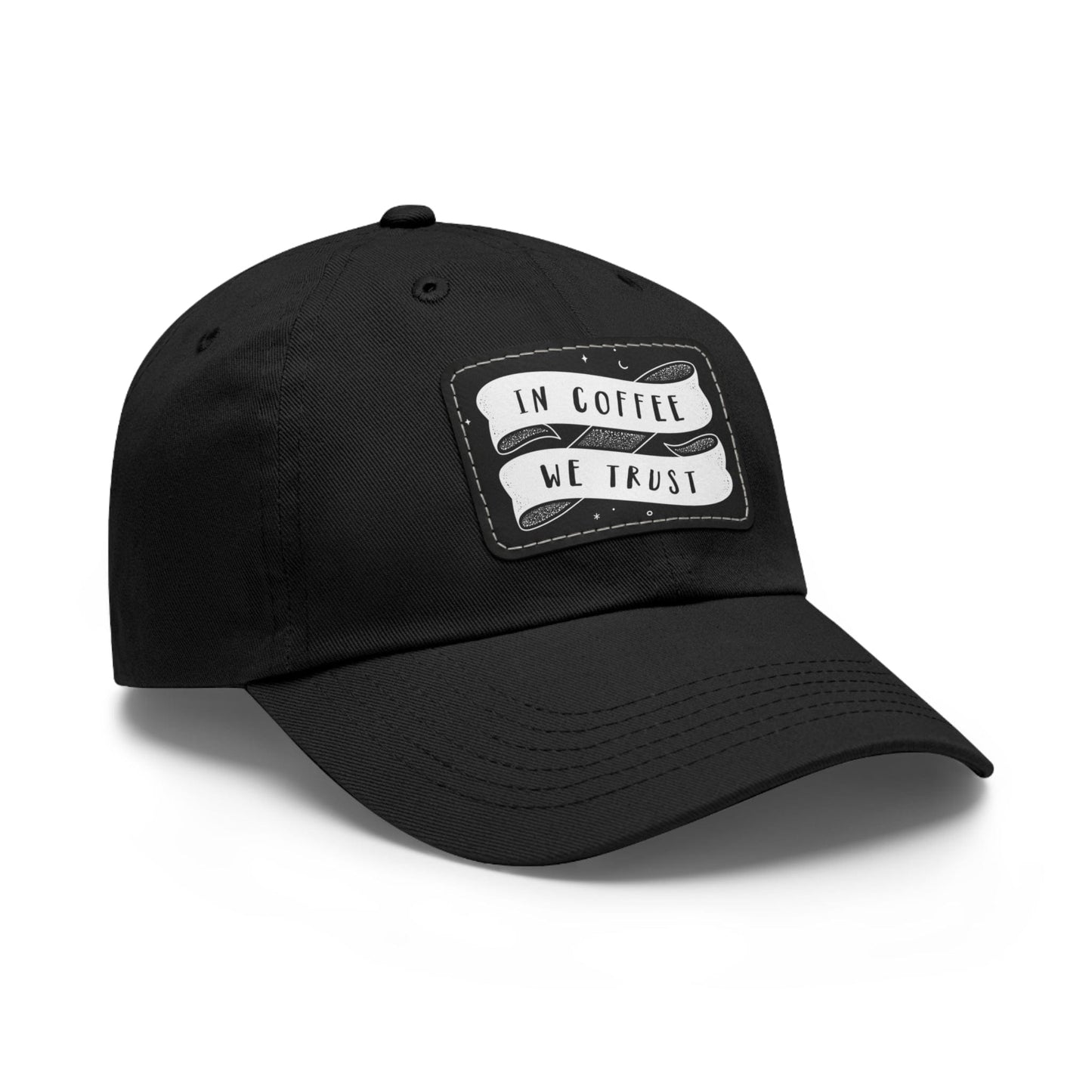 Good Bean Gifts In Coffee We Trust - Dad style Hat with Leather Patch (Rectangle)