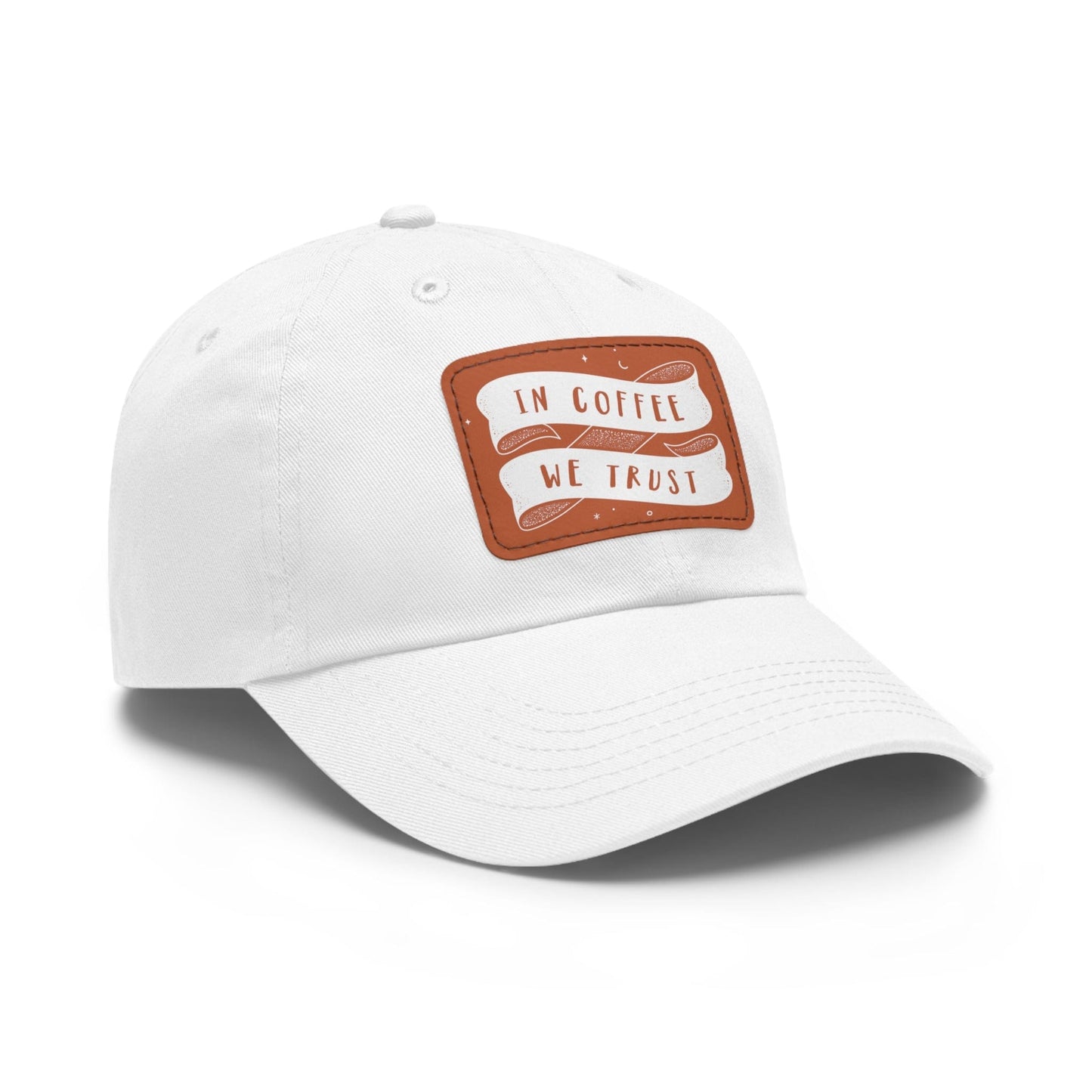 Good Bean Gifts In Coffee We Trust - Dad style Hat with Leather Patch (Rectangle)