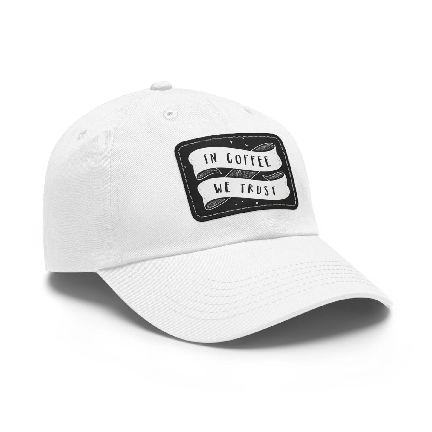 Good Bean Gifts In Coffee We Trust - Dad style Hat with Leather Patch (Rectangle)