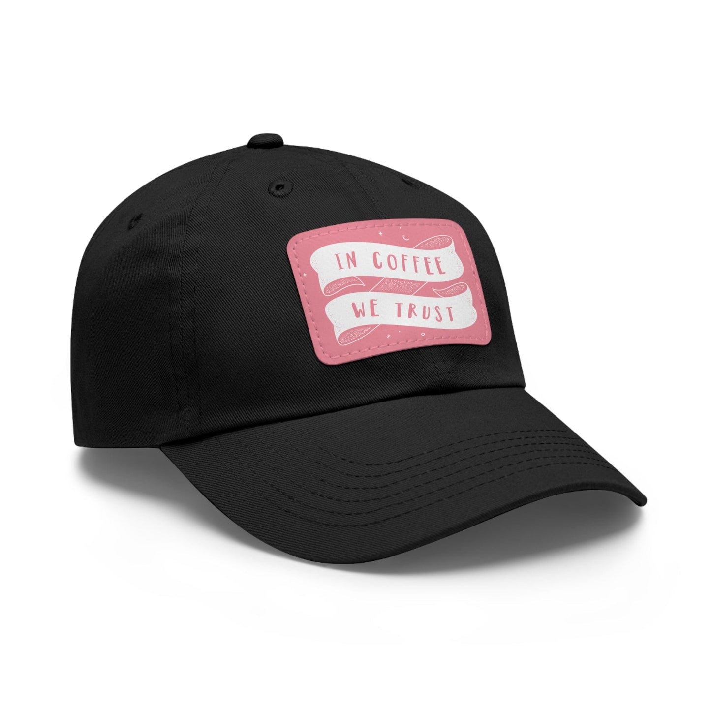 Good Bean Gifts In Coffee We Trust - Dad style Hat with Leather Patch (Rectangle)