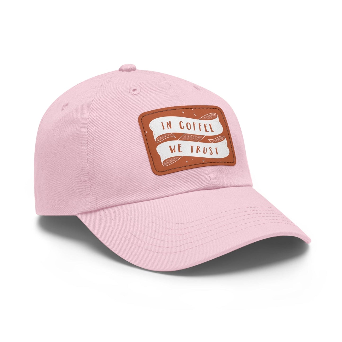 Good Bean Gifts In Coffee We Trust - Dad style Hat with Leather Patch (Rectangle)