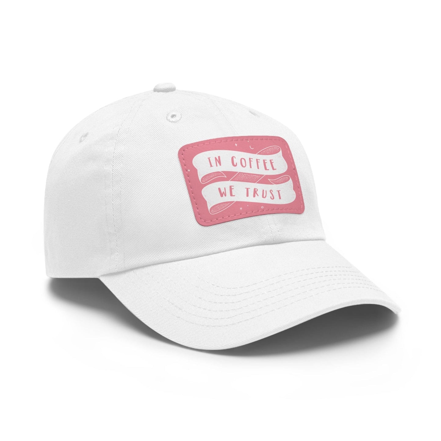 Good Bean Gifts In Coffee We Trust - Dad style Hat with Leather Patch (Rectangle)