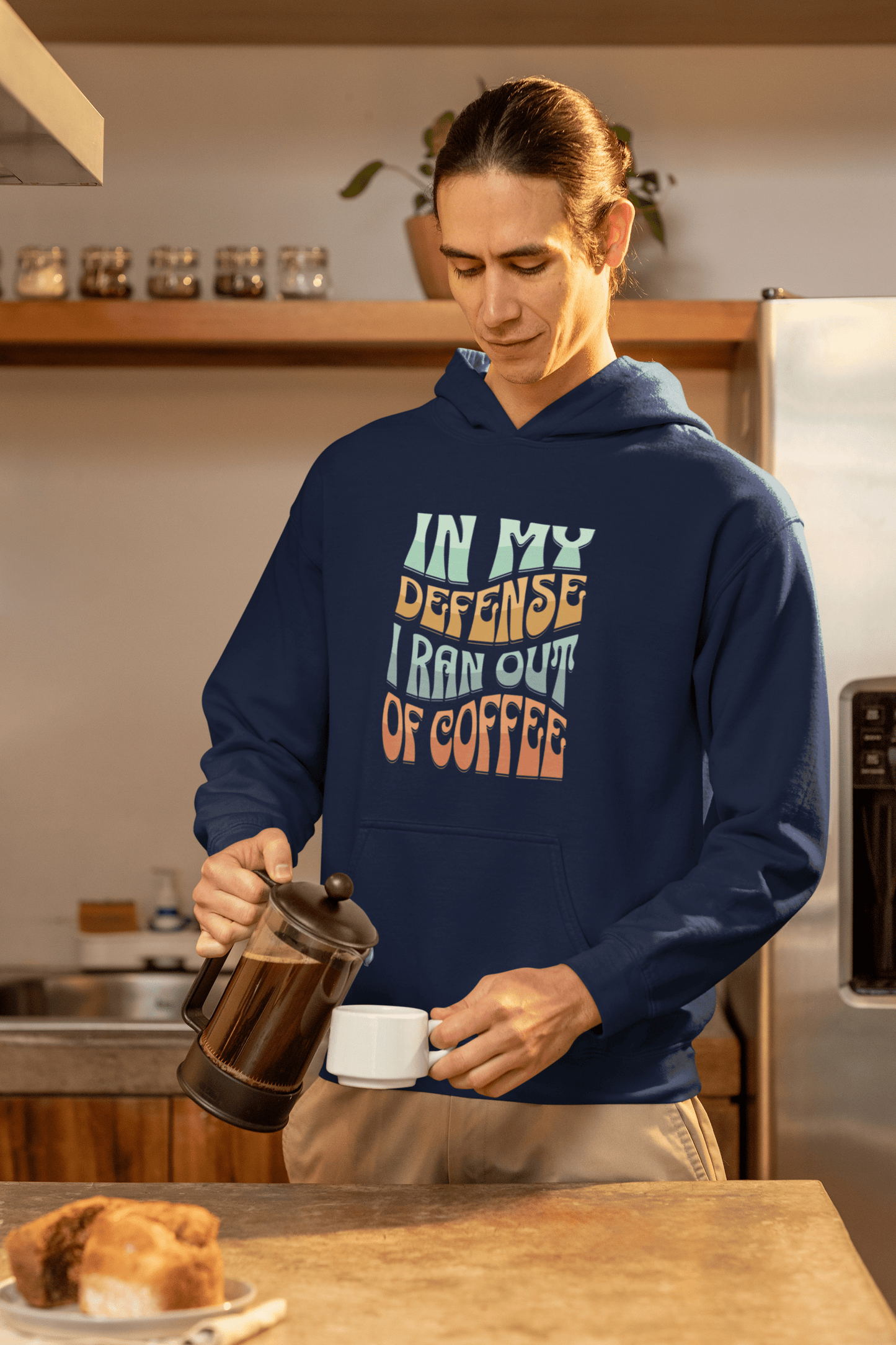 Good Bean Gifts In my defense, I ran out of coffee - Classic Unisex Pullover Hoodie | Gildan® 18500 Black / S