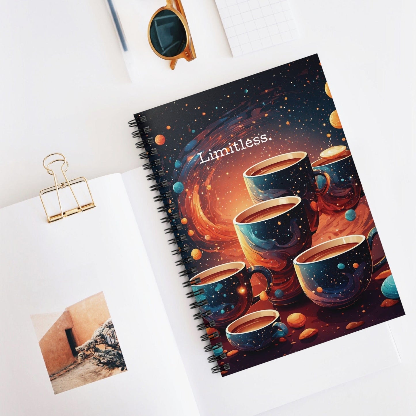 Good Bean Gifts "Limitless" - Spiral Notebook - Ruled Line One Size