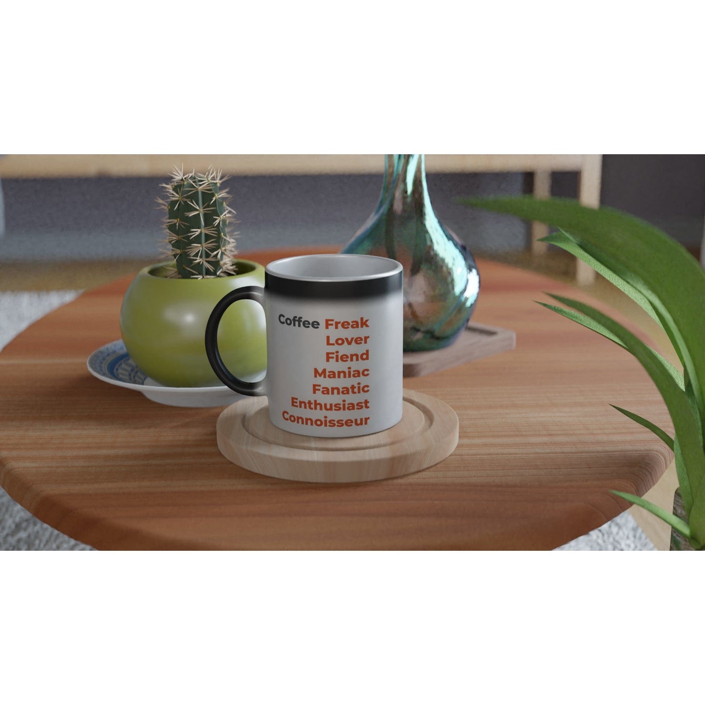 Good Bean Gifts MAGIC "Coffee Freak" White 15oz Ceramic Mug - 11oz Ceramic Mug