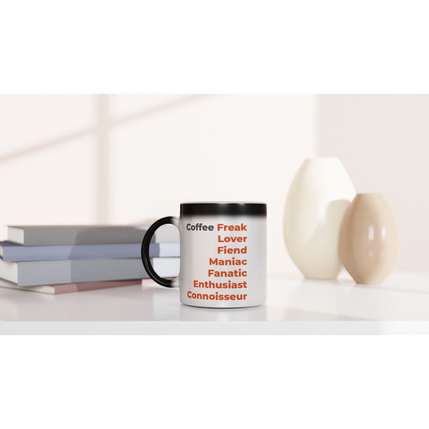 Good Bean Gifts MAGIC "Coffee Freak" White 15oz Ceramic Mug - 11oz Ceramic Mug