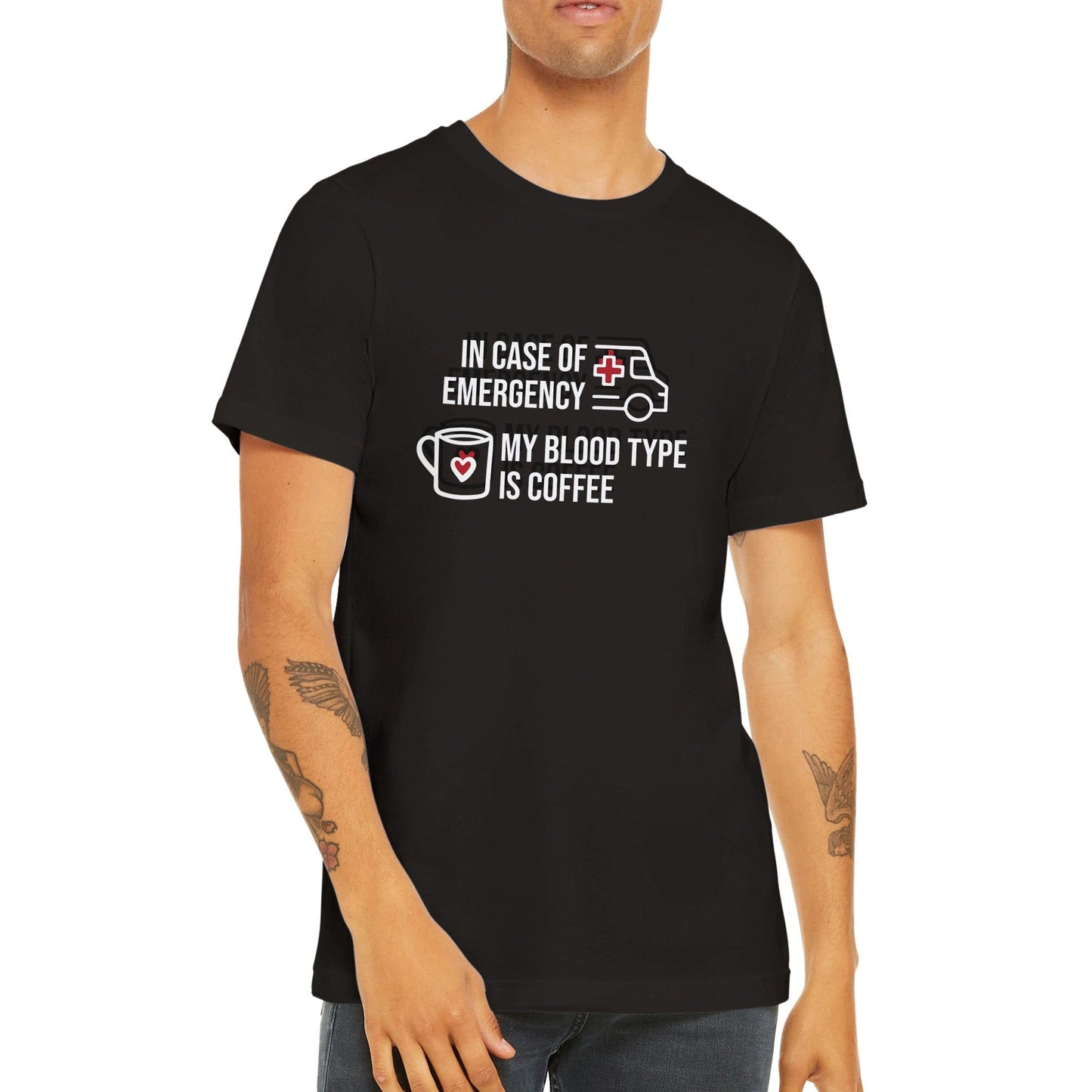 Good Bean Gifts My Blood Type is Coffee - Unisex Crewneck T-shirt