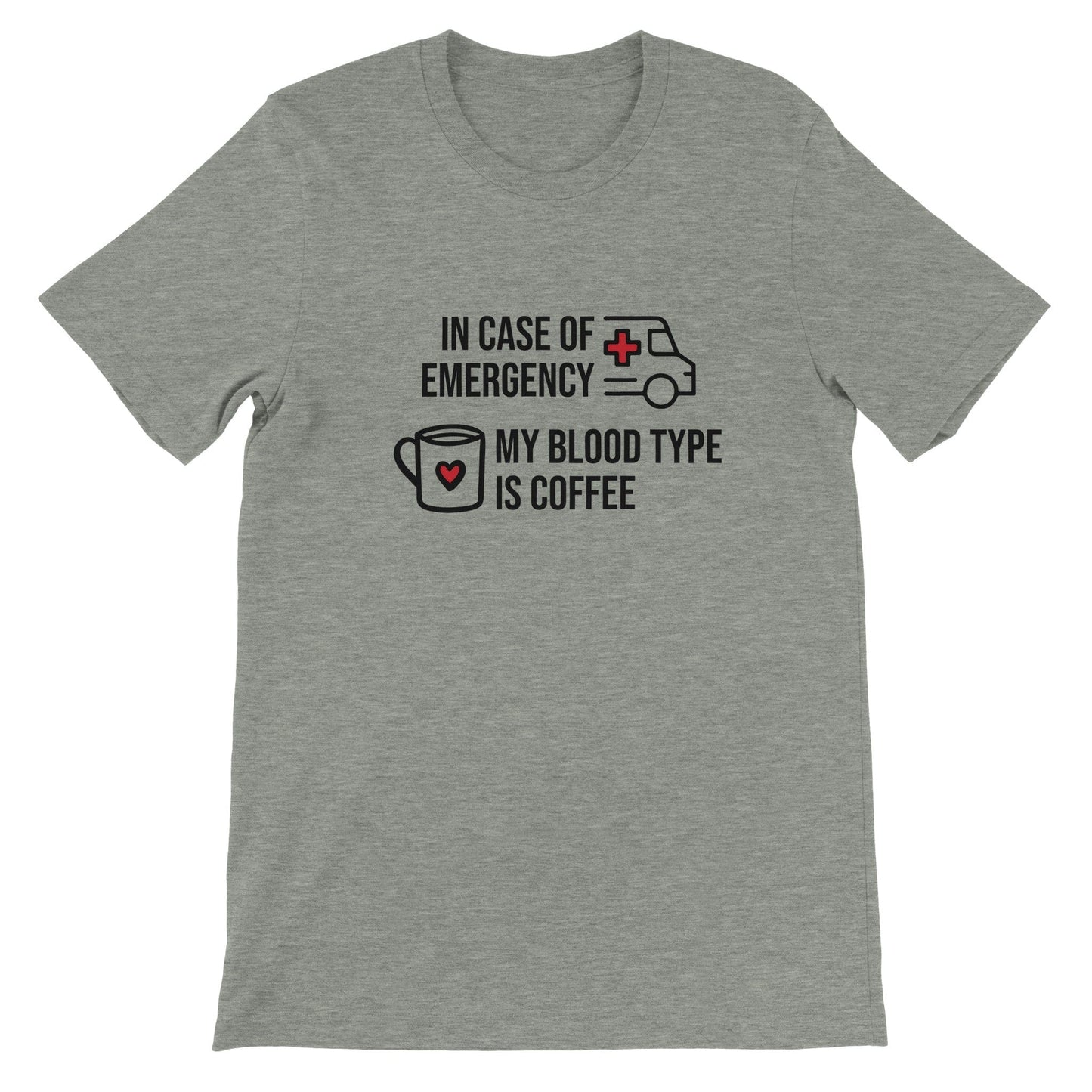 Good Bean Gifts My Blood Type is Coffee - Unisex Crewneck T-shirt