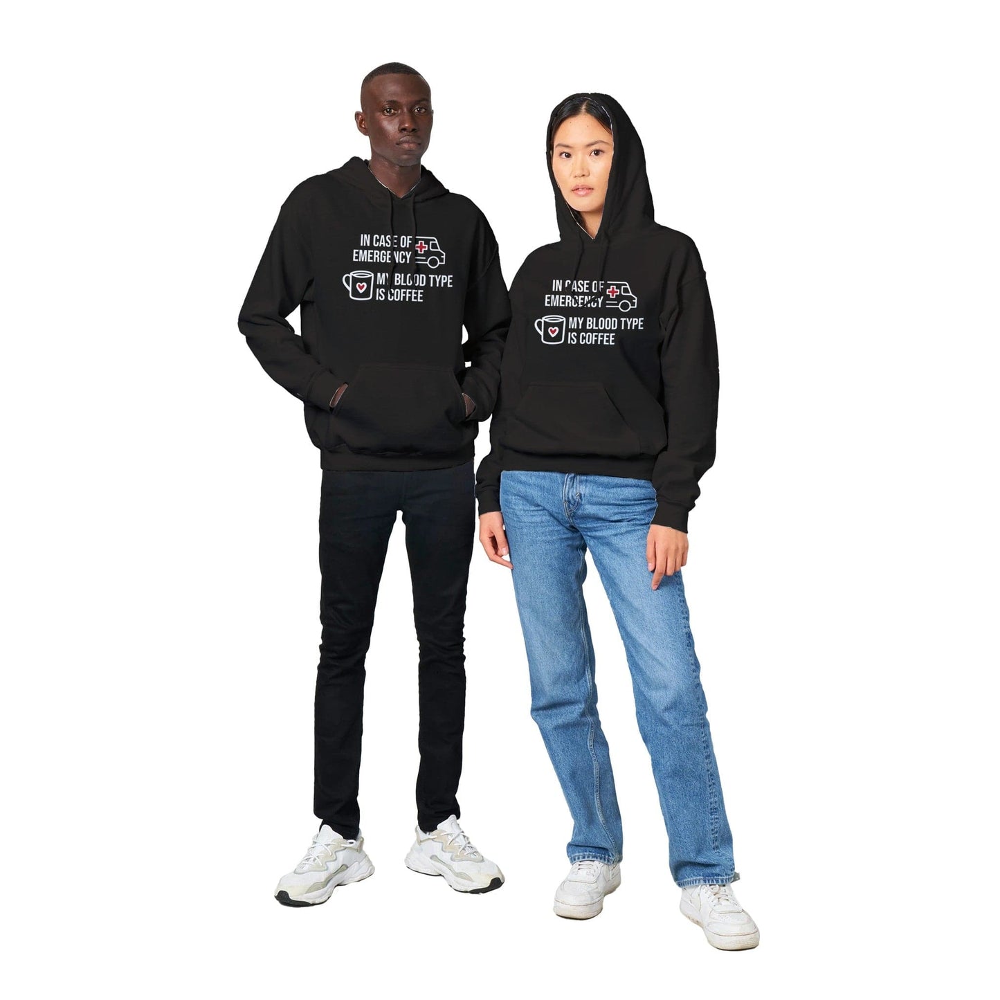 Good Bean Gifts My Blood Type is Coffee- Unisex Pullover Hoodie