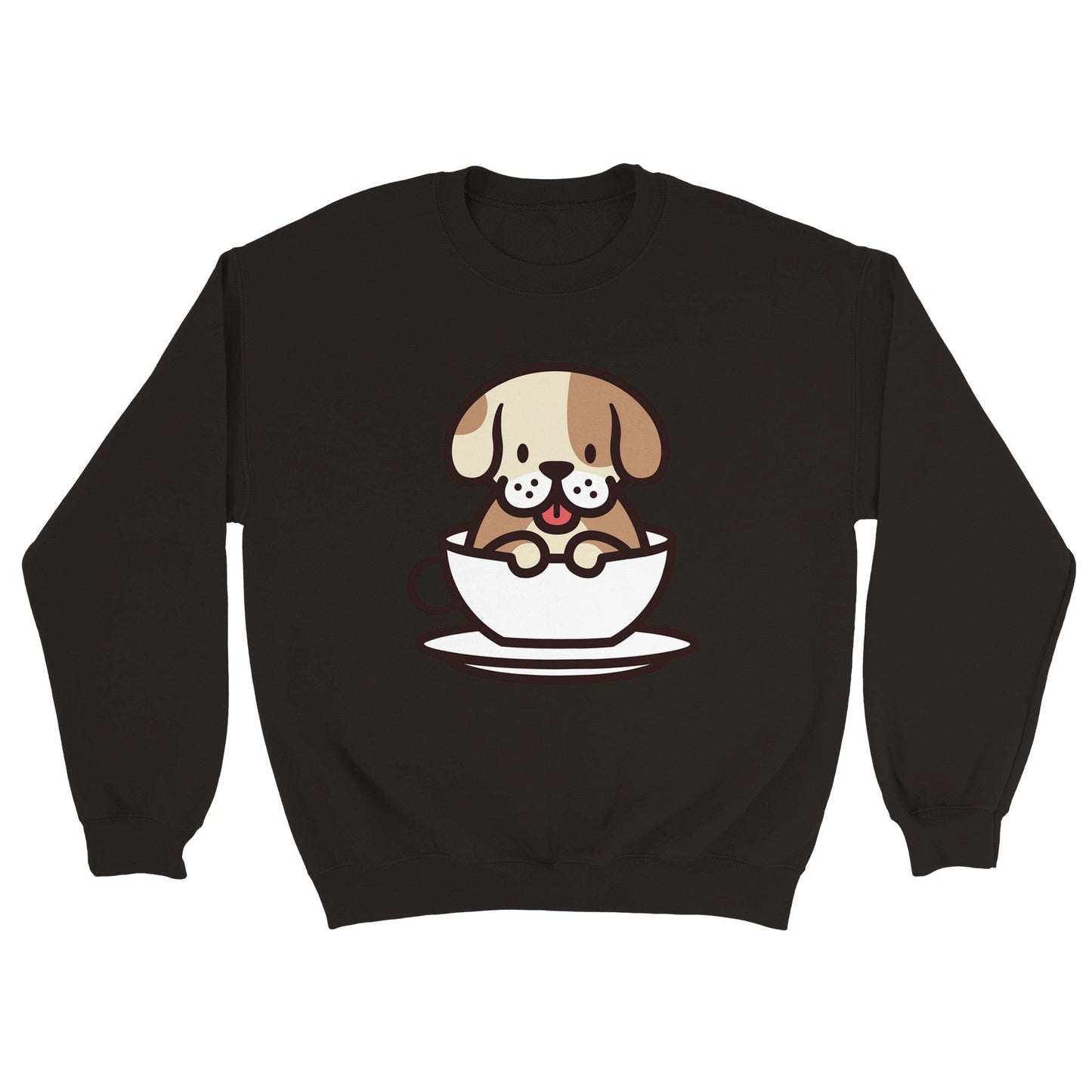 Good Bean Gifts Pup In a Cup - Classic Crewneck Sweatshirt Black / S