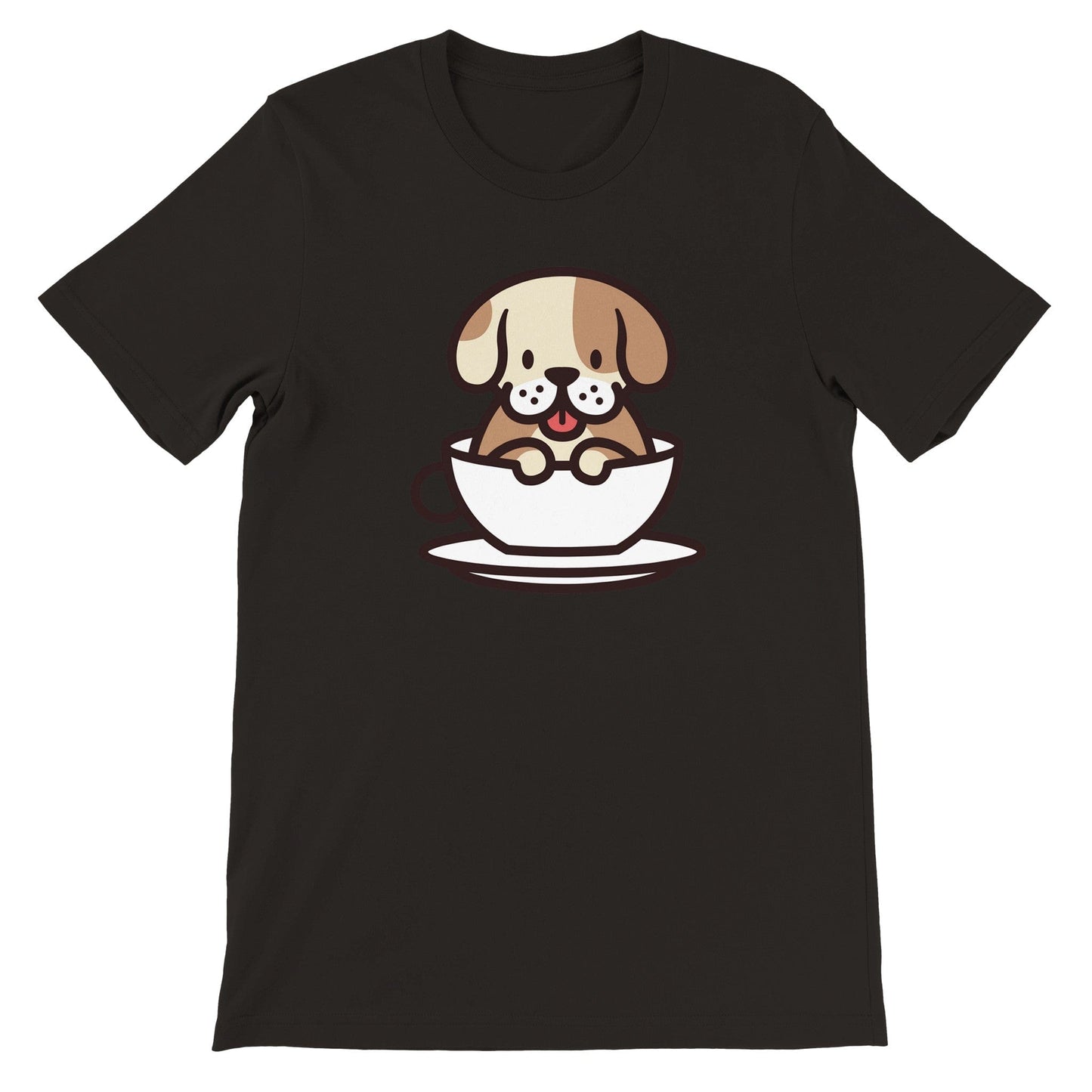 Good Bean Gifts Pup In a Cup Unisex Crewneck T-shirt Black / S