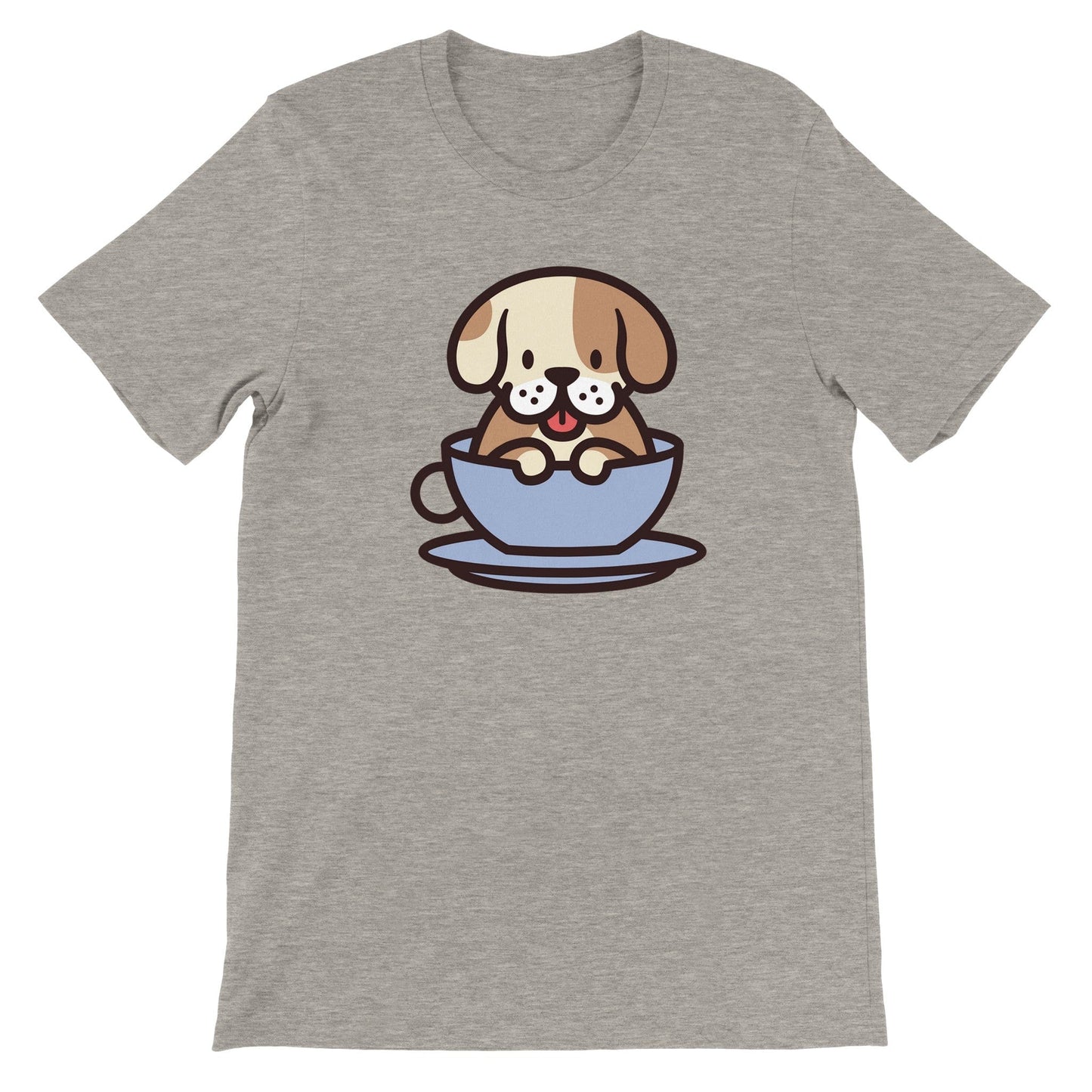 Good Bean Gifts Pup In a Cup Unisex Crewneck T-shirt Heather Dust / M