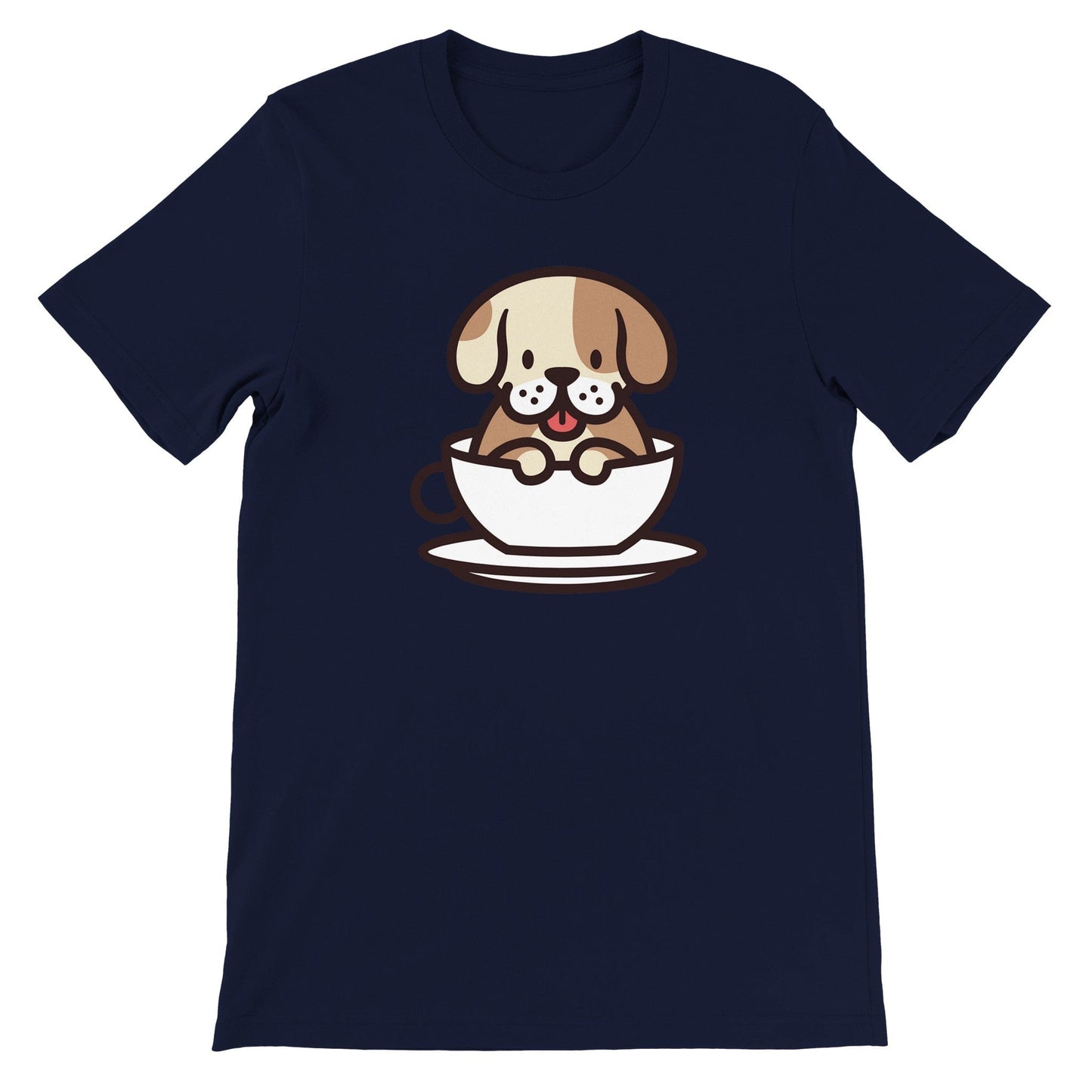 Good Bean Gifts Pup In a Cup Unisex Crewneck T-shirt Navy / S