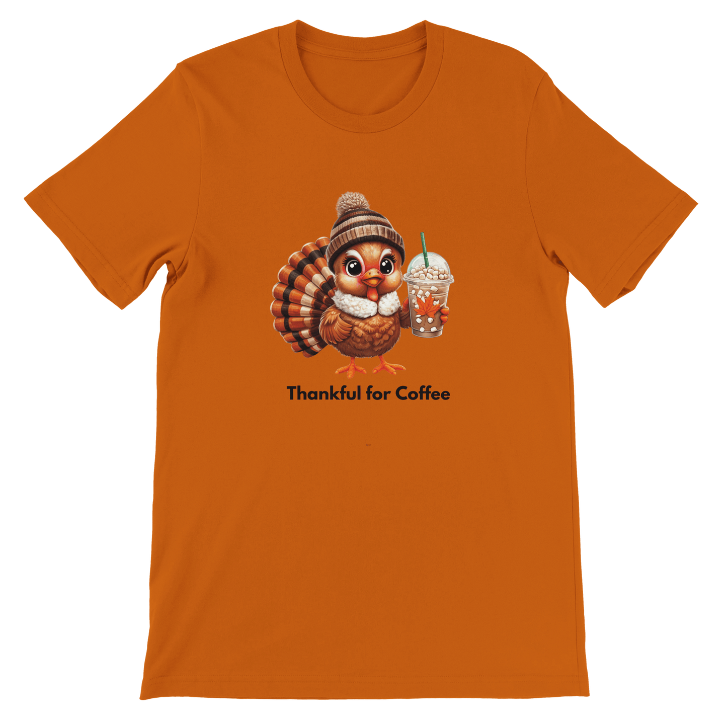 Good Bean Gifts Thankful for Coffee Turkey - Unisex Crewneck T-shirt | Bella + Canvas 3001
