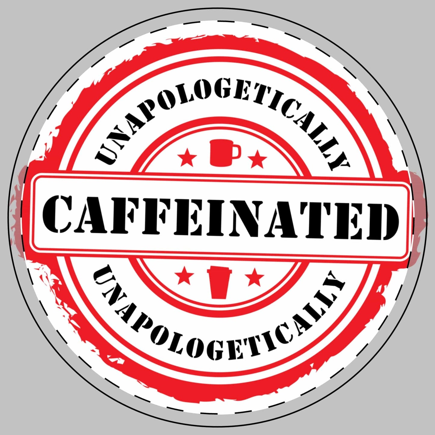 Good Bean Gifts Unapologetically Caffeinated - Ceramic Coaster Round / One size