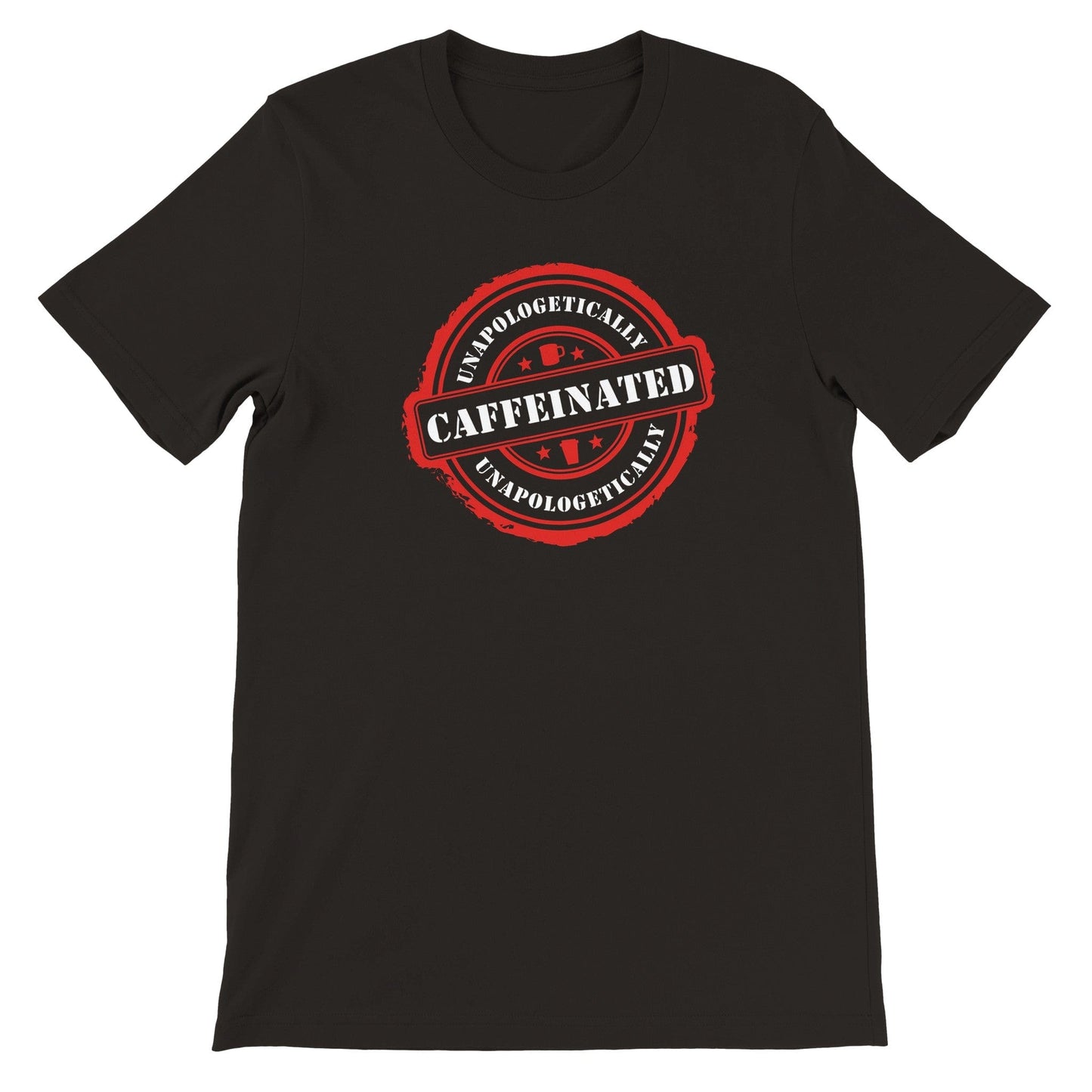 Good Bean Gifts Unapologetically Caffeinated (Circle Design) Unisex Crewneck T-shirt