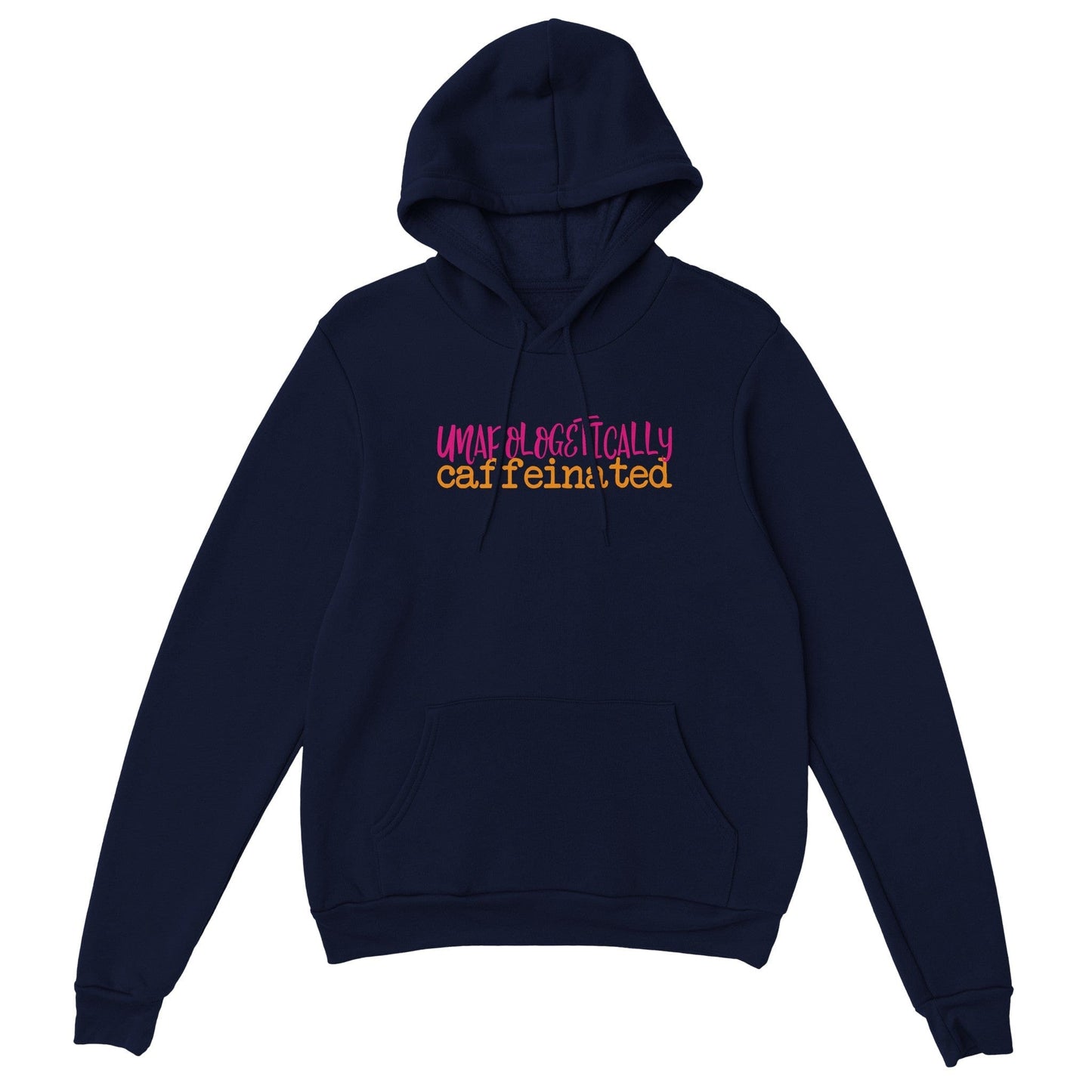 Good Bean Gifts "Unapologetically Caffeinated" (Stacked Text) - Classic Unisex Pullover Hoodie Navy / S