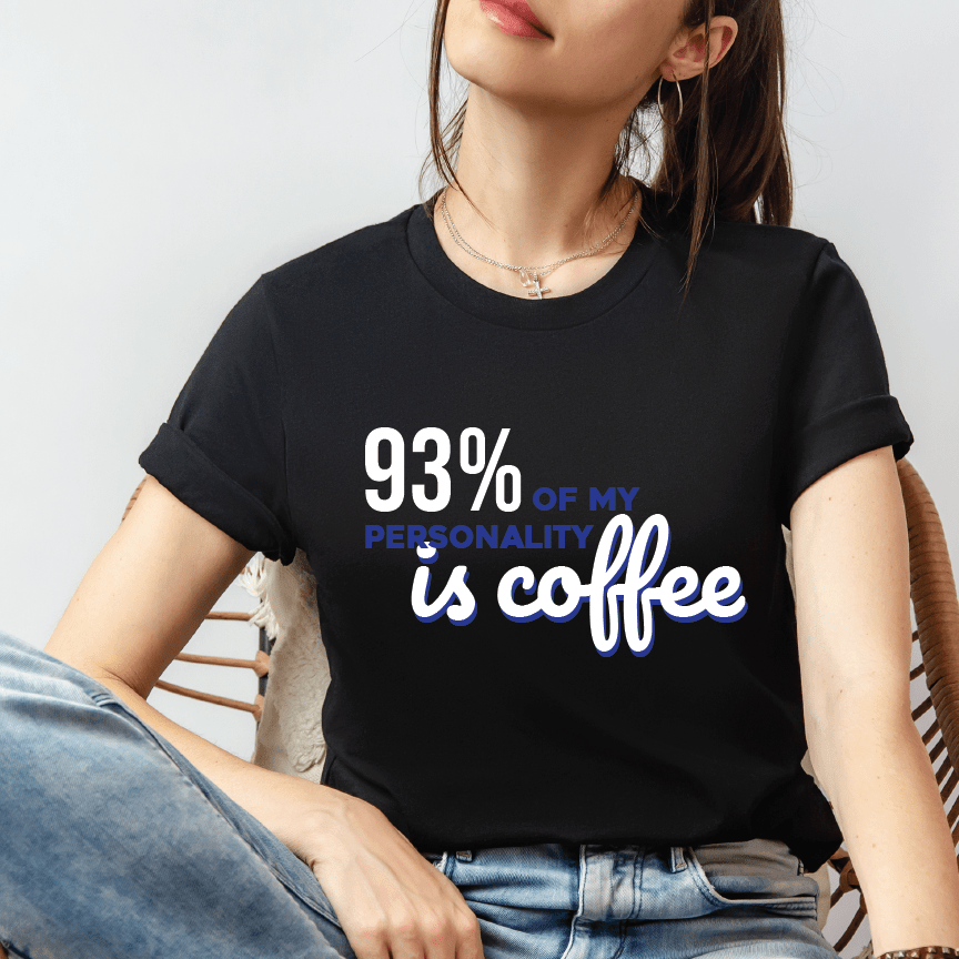 Good Bean Gifts 93% Coffee - Unisex Crewneck T-shirt