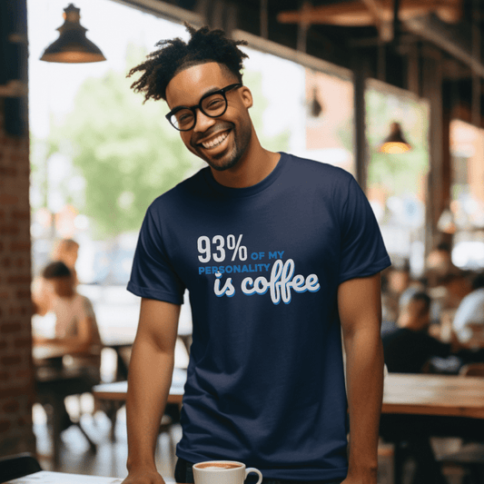 Good Bean Gifts 93% Coffee - Unisex Crewneck T-shirt Navy / S