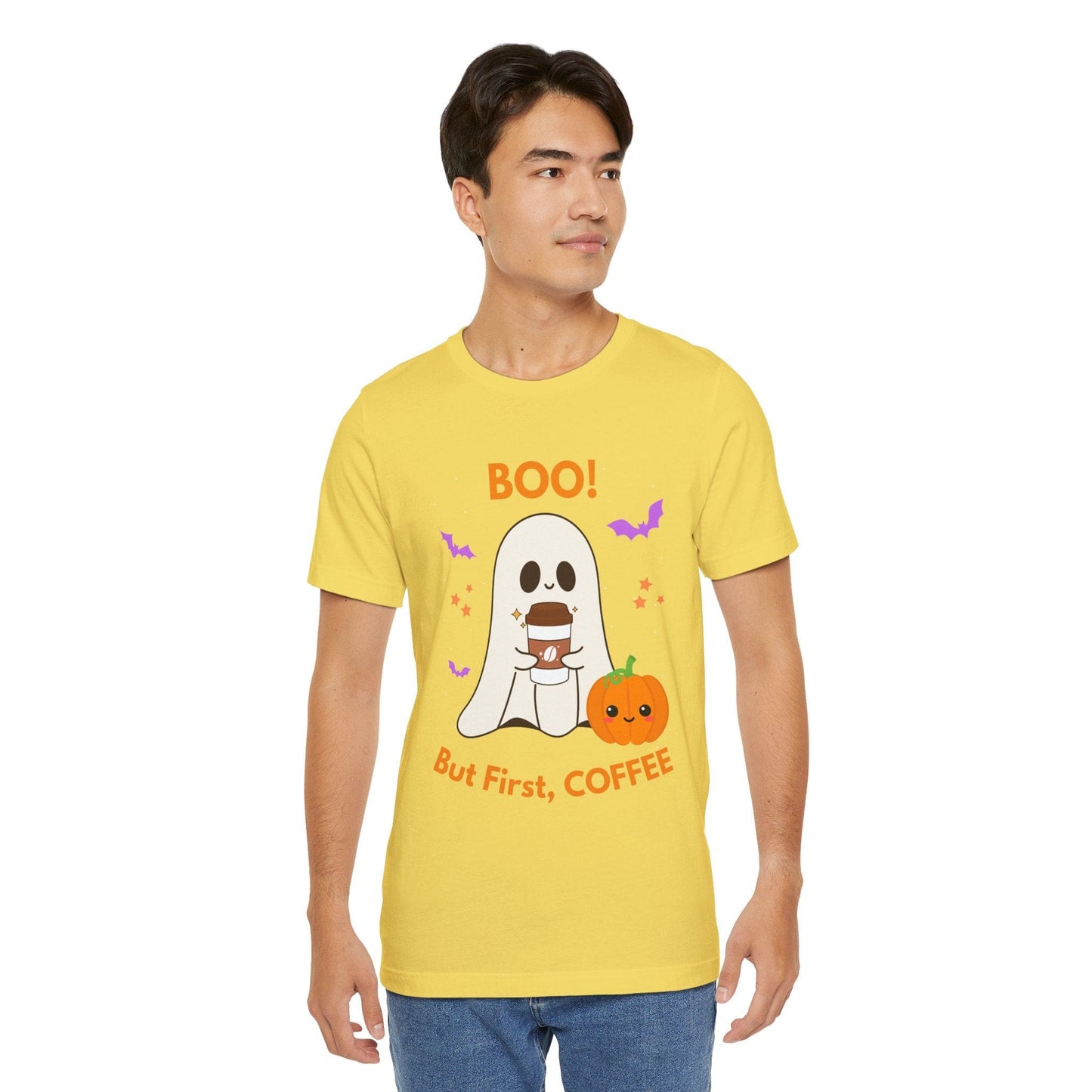 Good Bean Gifts BOO! But First, Coffee T- Shirt Maize Yellow / XS
