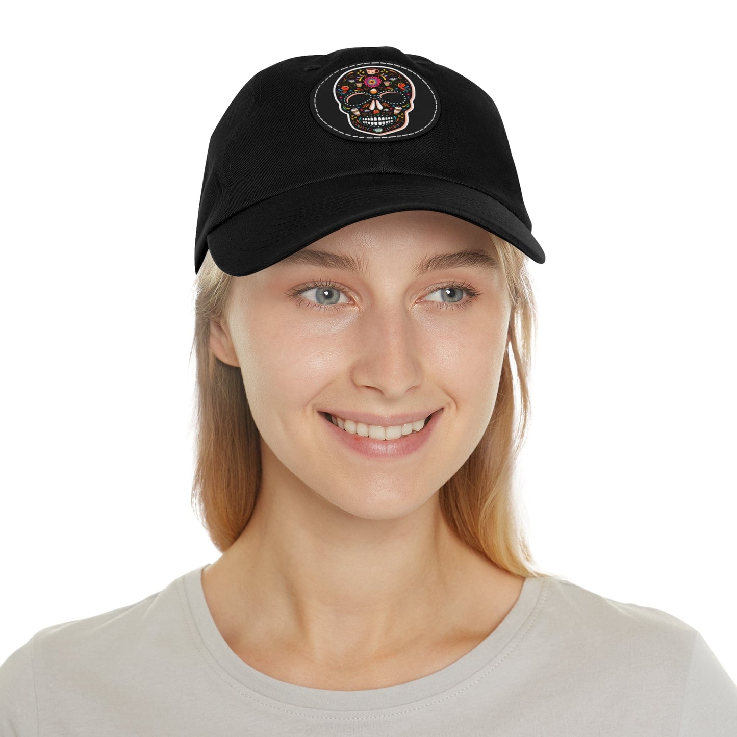 Good Bean Gifts Caffeinated Sugar Skull Dad Hat for Coffee Lover