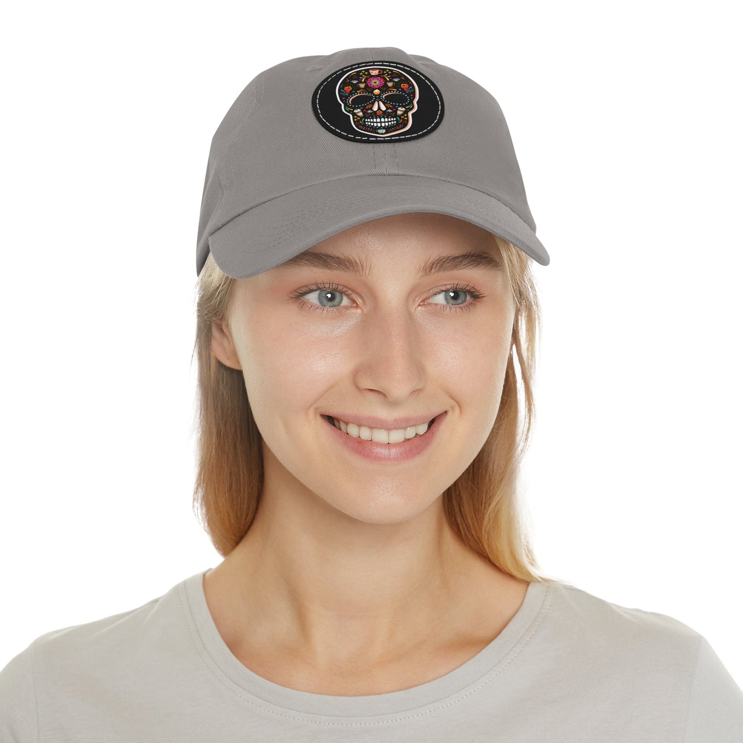 Good Bean Gifts Caffeinated Sugar Skull Dad Hat for Coffee Lover