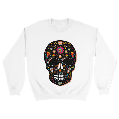 Good Bean Gifts Caffeinated Sugar Skull - Unisex Crewneck Sweatshirt | Gildan® 18000