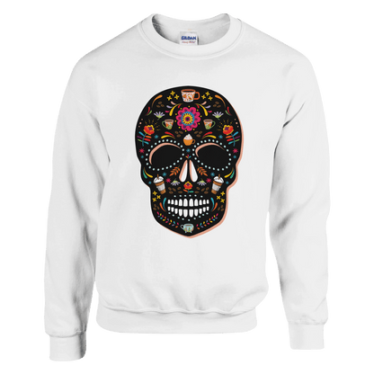 Good Bean Gifts Caffeinated Sugar Skull - Unisex Crewneck Sweatshirt | Gildan® 18000