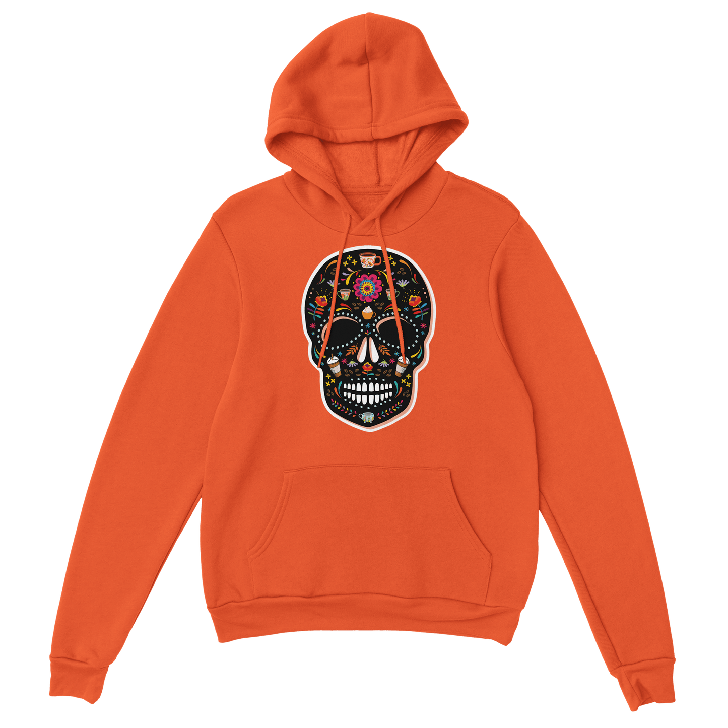 Good Bean Gifts "Caffeinated Sugar Skull"  Unisex Pullover Hoodie | Gildan® 18500